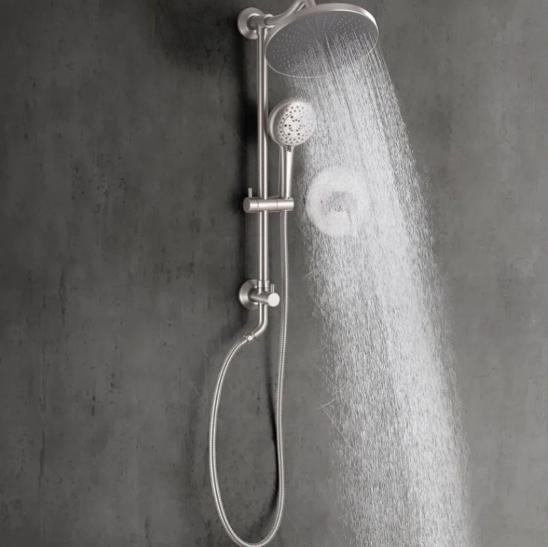 Wall Mounted Exposed Shower Faucet with Anti-Scald Pressure Balance Valve