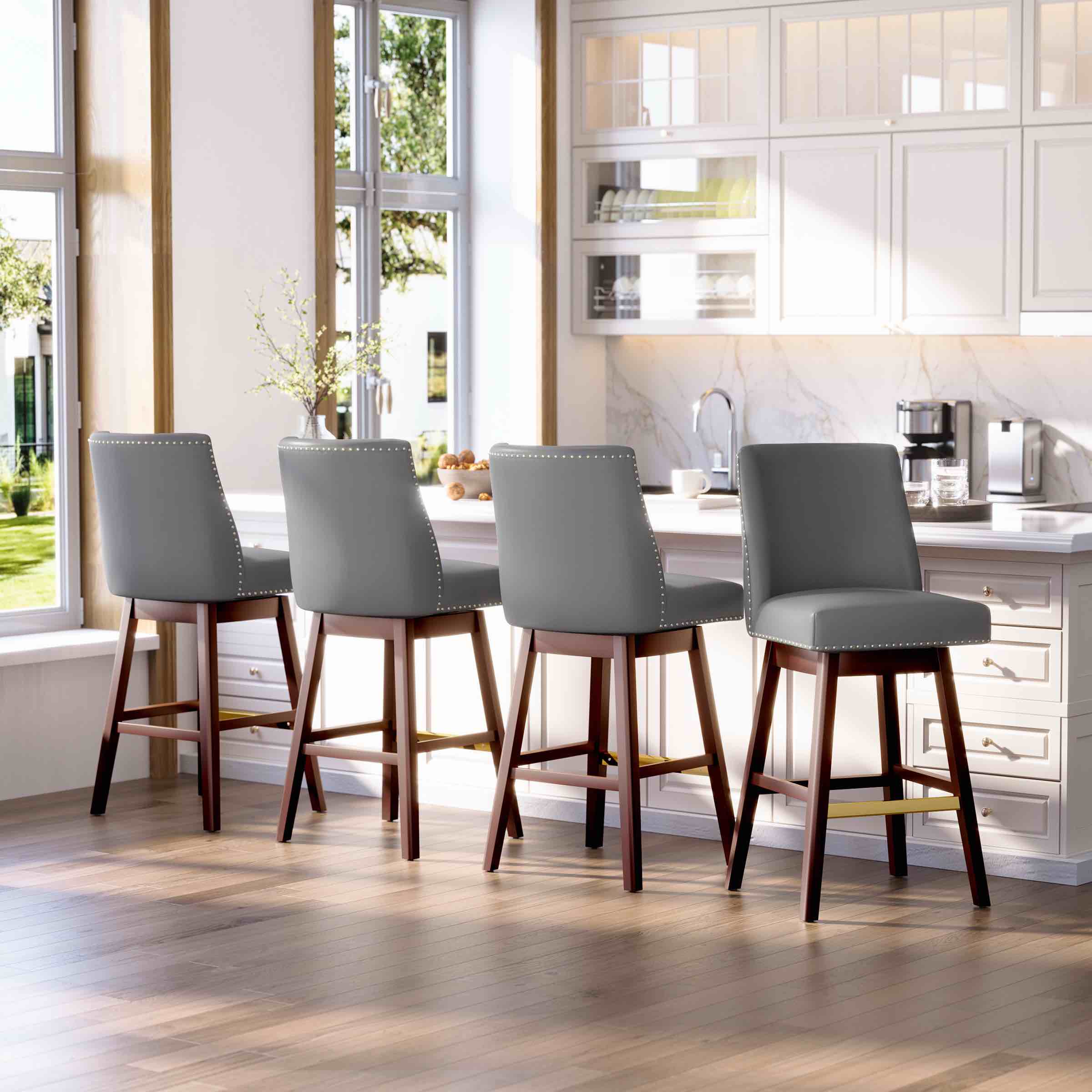 Eriqa Swivel 30.6'' Bar Stool