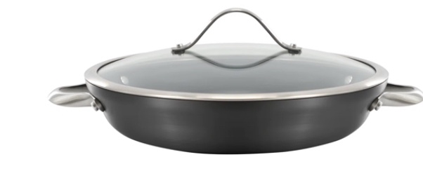 Calphalon Signature™ Hard-Anodized Aluminum Nonstick 12" Sauteuse Pan with Lid