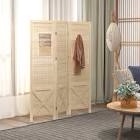 3 panel wooden privacy screen