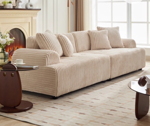 94.5â€� Wide Modern Style Tufted Sofa(incomplete box 1/2)