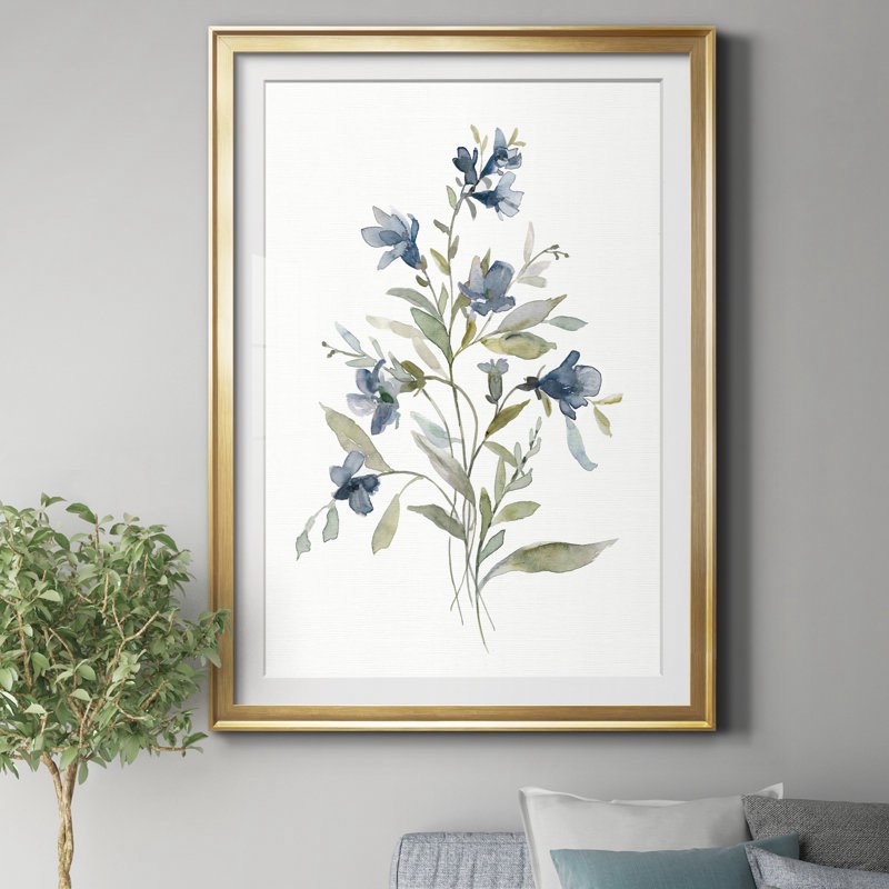" Linen Botanical III " Painting Print  18.5 X 24.5” 