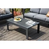 ELPOSUN Storage Aluminum Patio Coffee Table, Dark Gray