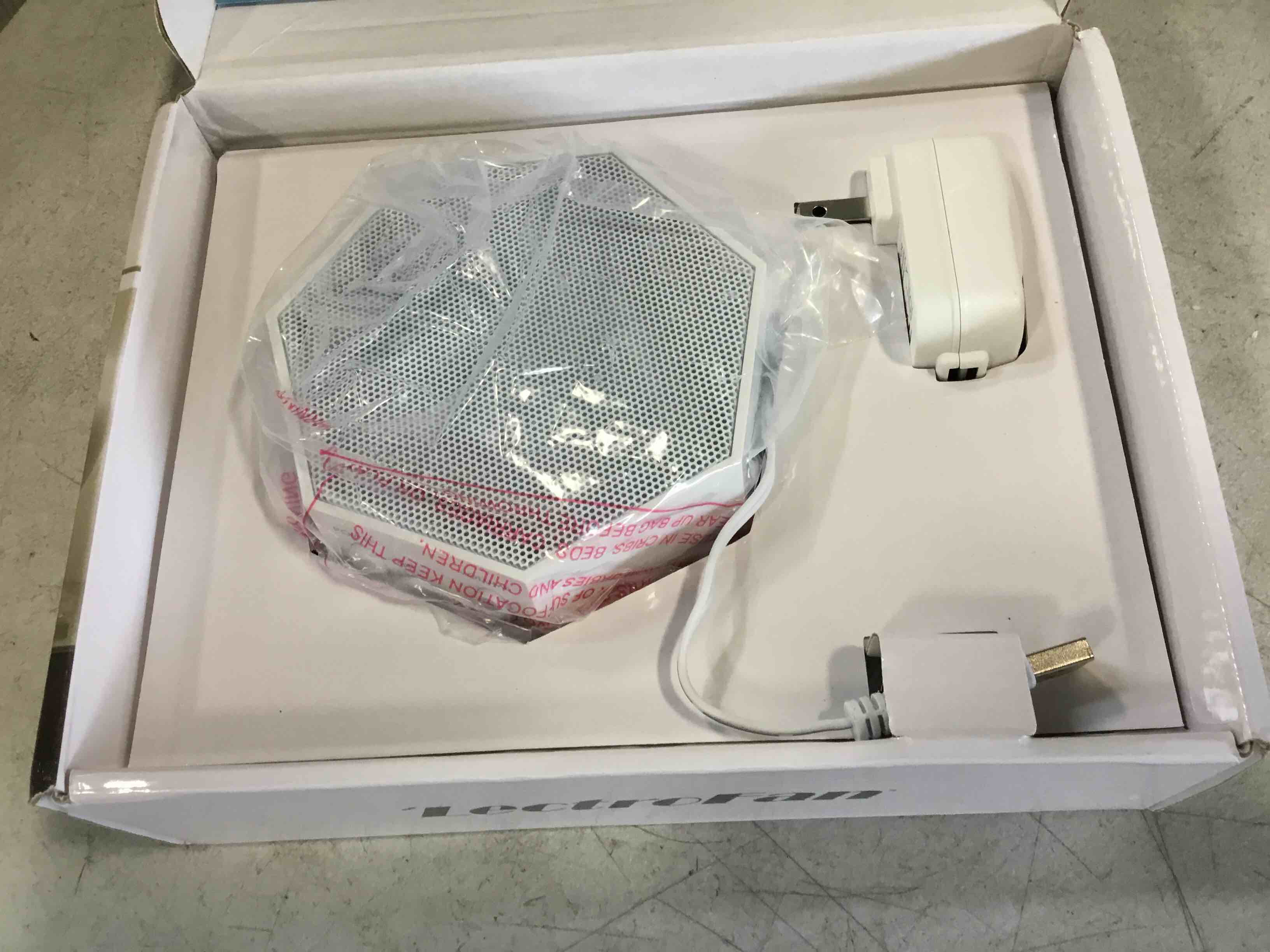Condition photo showing As Is for lectrofan white noise & fan sound machine  white