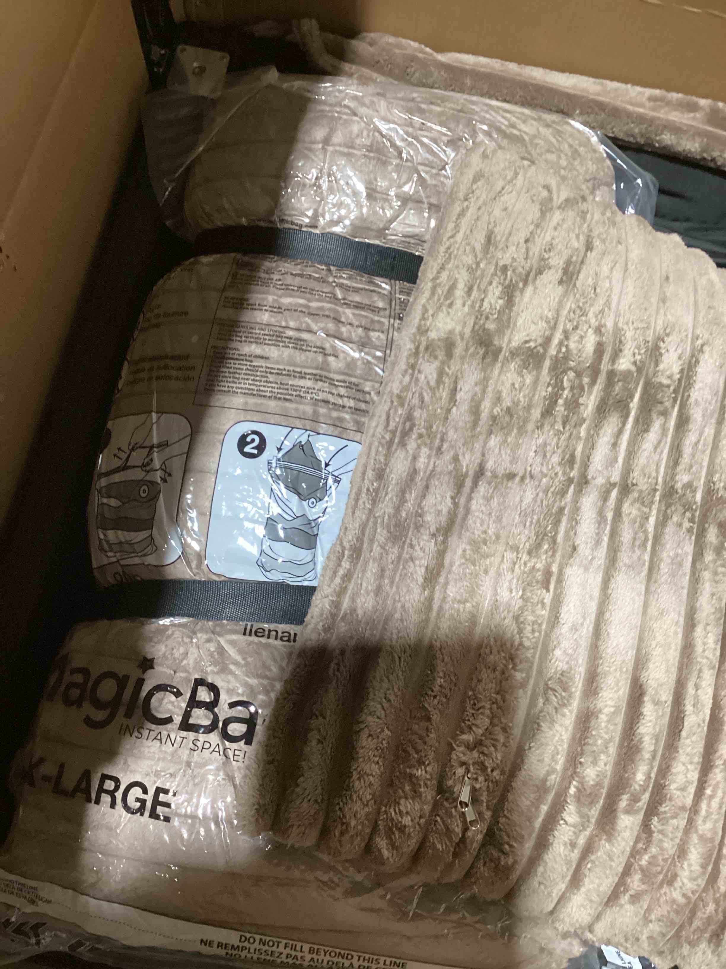 Condition photo showing Good Condition for 82.7" Plush Corduroy 3-Seat Sofa, brown, incomplete 