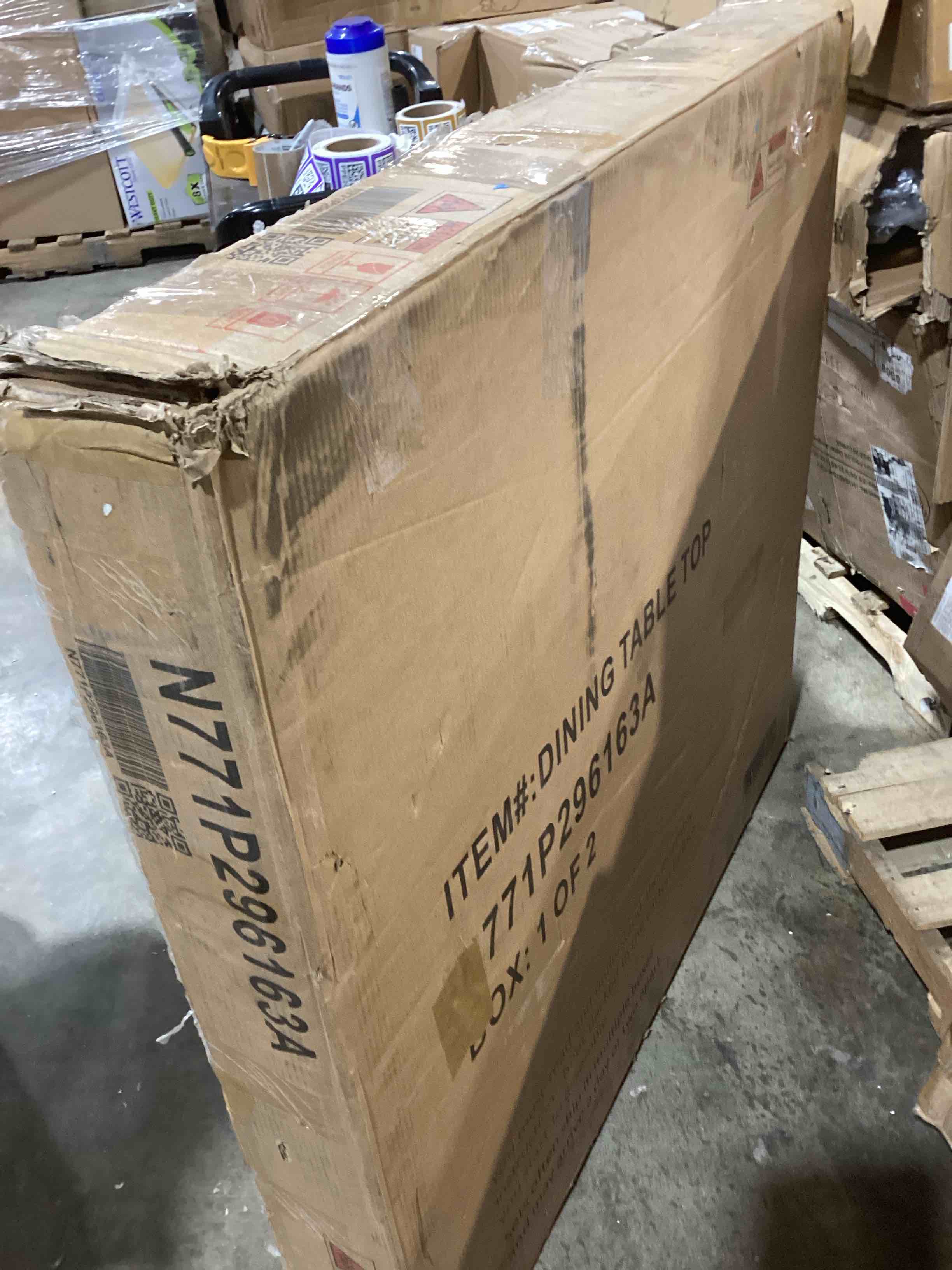 Condition photo showing Good Condition for Christopher Knight Home - Coad 84-Inch Rectangular Dining Table - Light Natural Solid Wood For Stylish Gatherings &