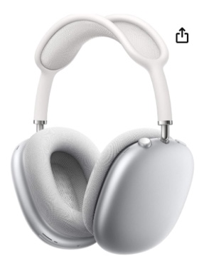 Apple AirPods Max Wireless Over-Ear Headphones, Active Noise Cancelling, Transparency Mode, Personalized Spatial Audio, Dolby Atmos, Bluetooth Headphones for iPhone