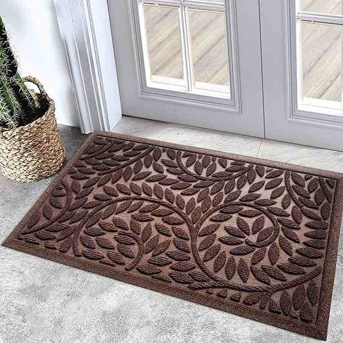 Front Door Mat, Heavy Duty Welcome Door Mat Indoor Outdoor, Absorbent Doormat, Sturdy Non Slip Rubber, Stain and Fade Resistant, Low Profile Entry Mat for Outdoor Entrance, 29×17,  29" x 17"