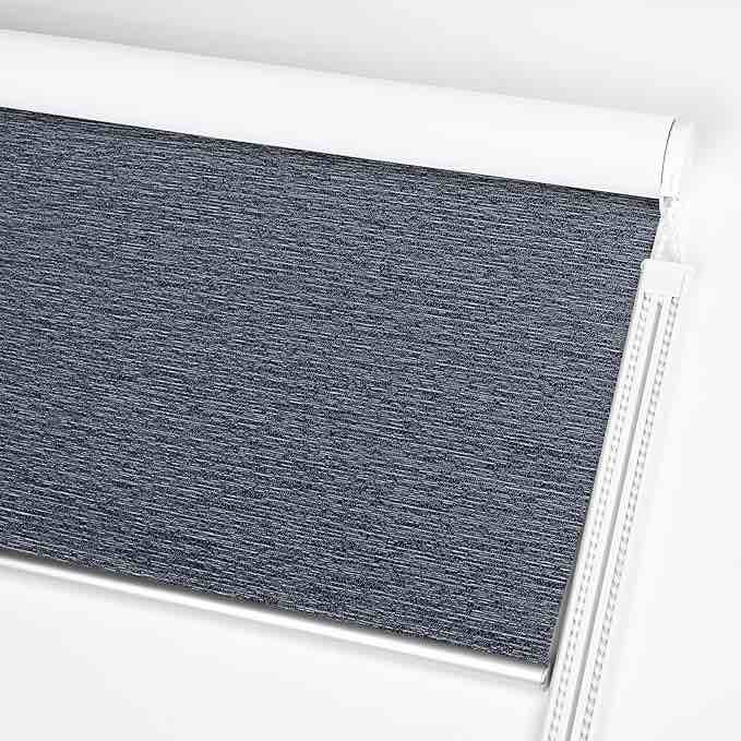 ALLBRIGHT Modern Blackout Roller Window Shades, 51" Wx72 H, Thermal Insulated UV Protection Jacquard Textured Window Roller Blinds for Home, Privacy Roll Down Shades for Windows, Easy to Install
