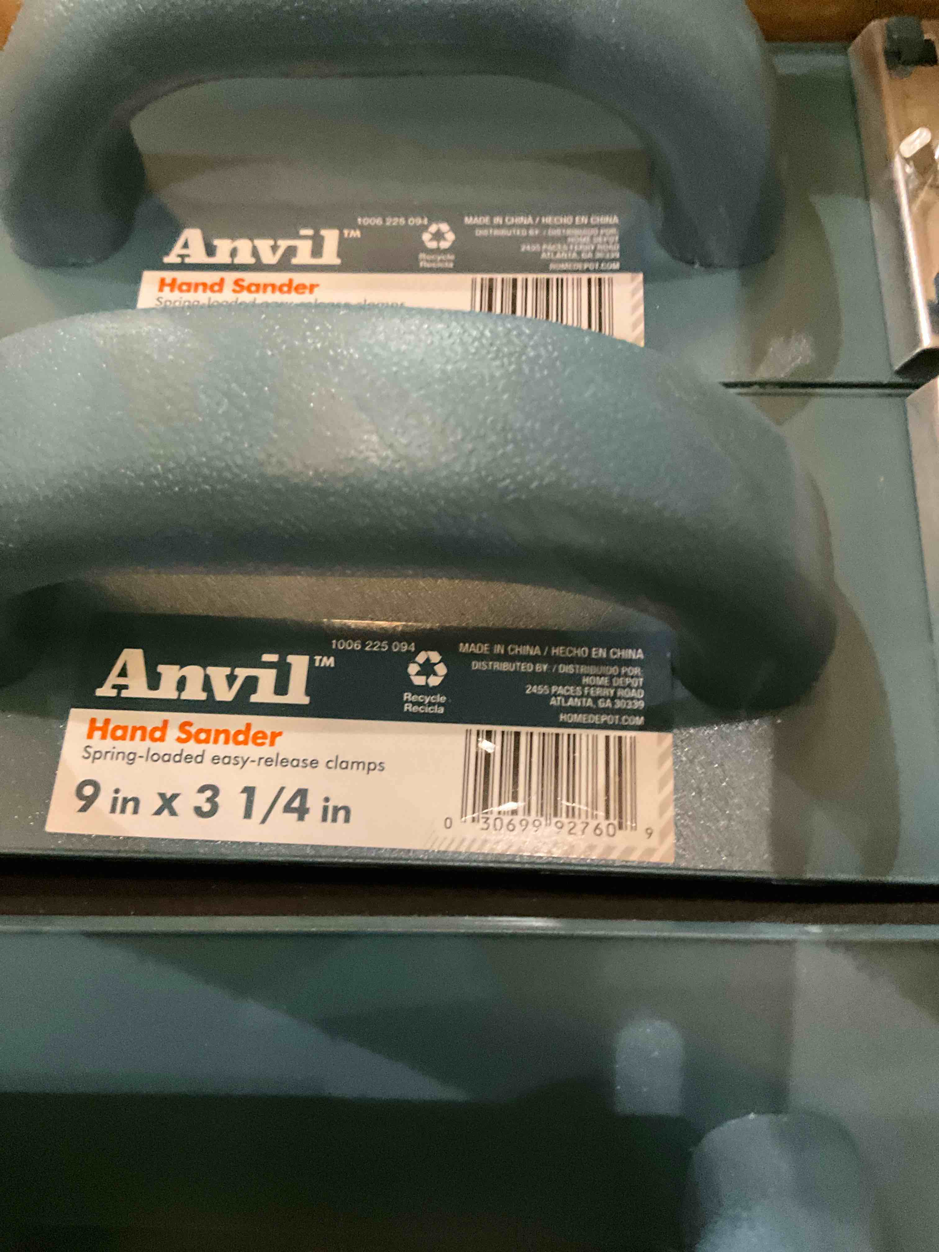 Anvil Hand  Sander Plastic Hand