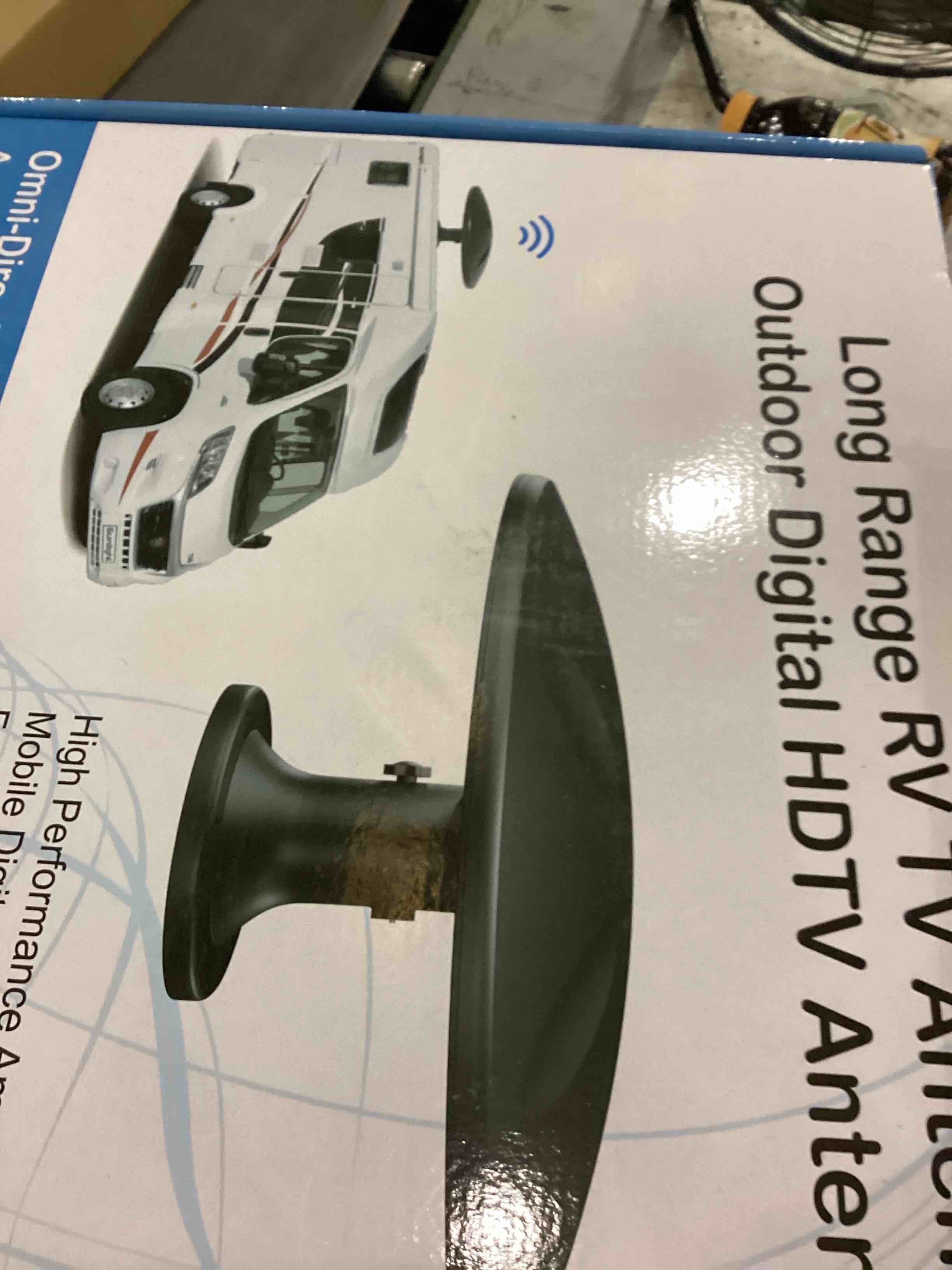 RV TV Antenna Amplified Digital HD TV Antenna with Long Range Reception, Easy Installation - for Cam