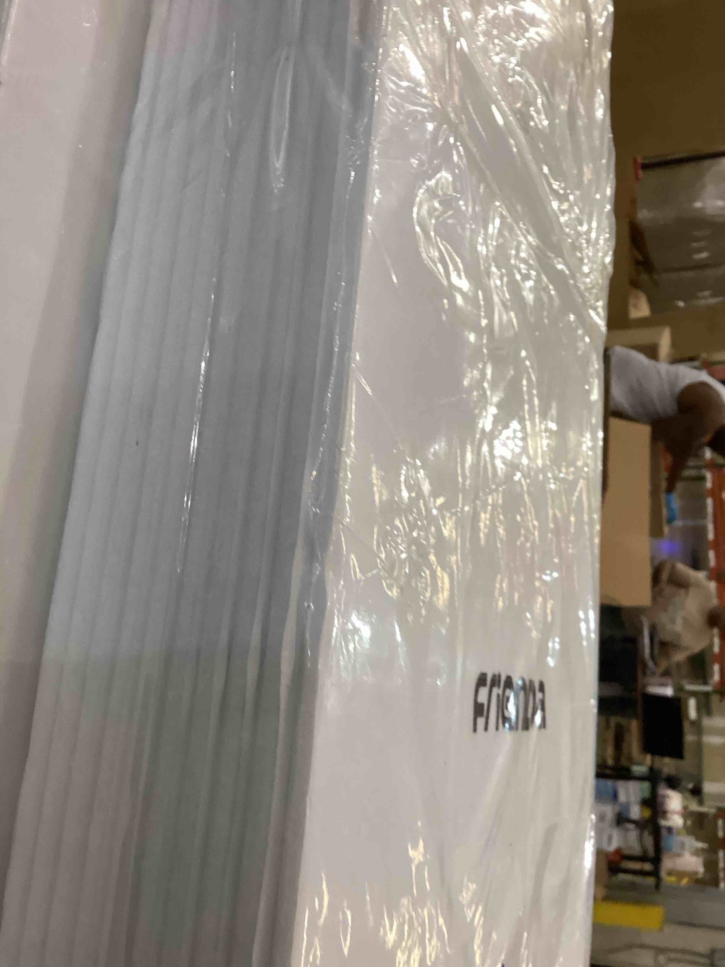 Frienda 10 Packs Acoustic Panels 47 x 12 x 0. 4 Inch Large Self Adhesive Acoustical Panels Soundproof Decorative Sound Noise Reducing for Walls Home Studio Noise Reduction(Glossy Style,White) Glossy Style White