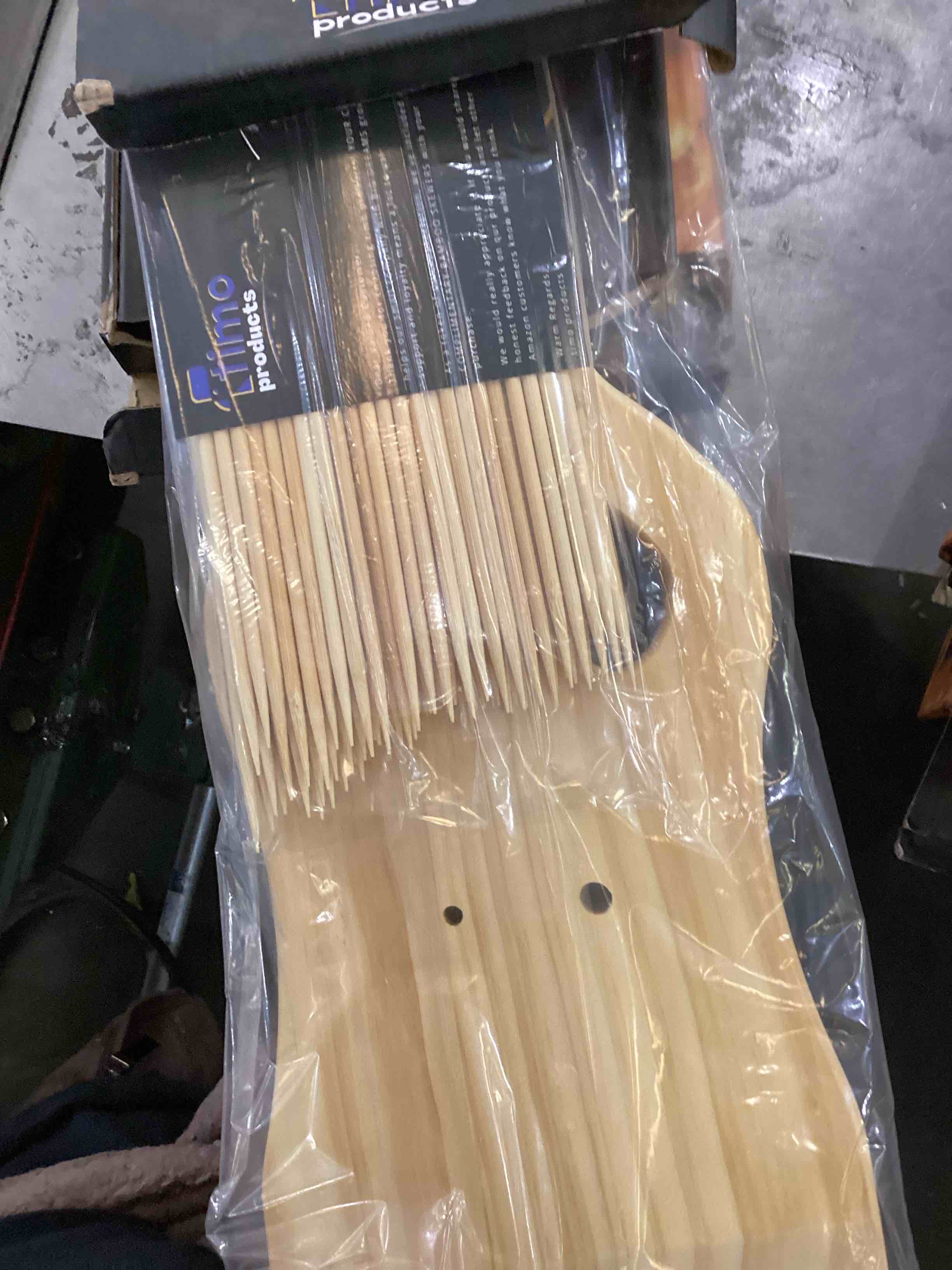 Premium Wood Grill Scraper - Wooden BBQ Grill Scraper, Barbecue Cleaner Tool, Enjoy Safe & Bristle Free Barbecue for Outdoor Grill |Includes 12" Bamboo Skewers (100 Pcs)