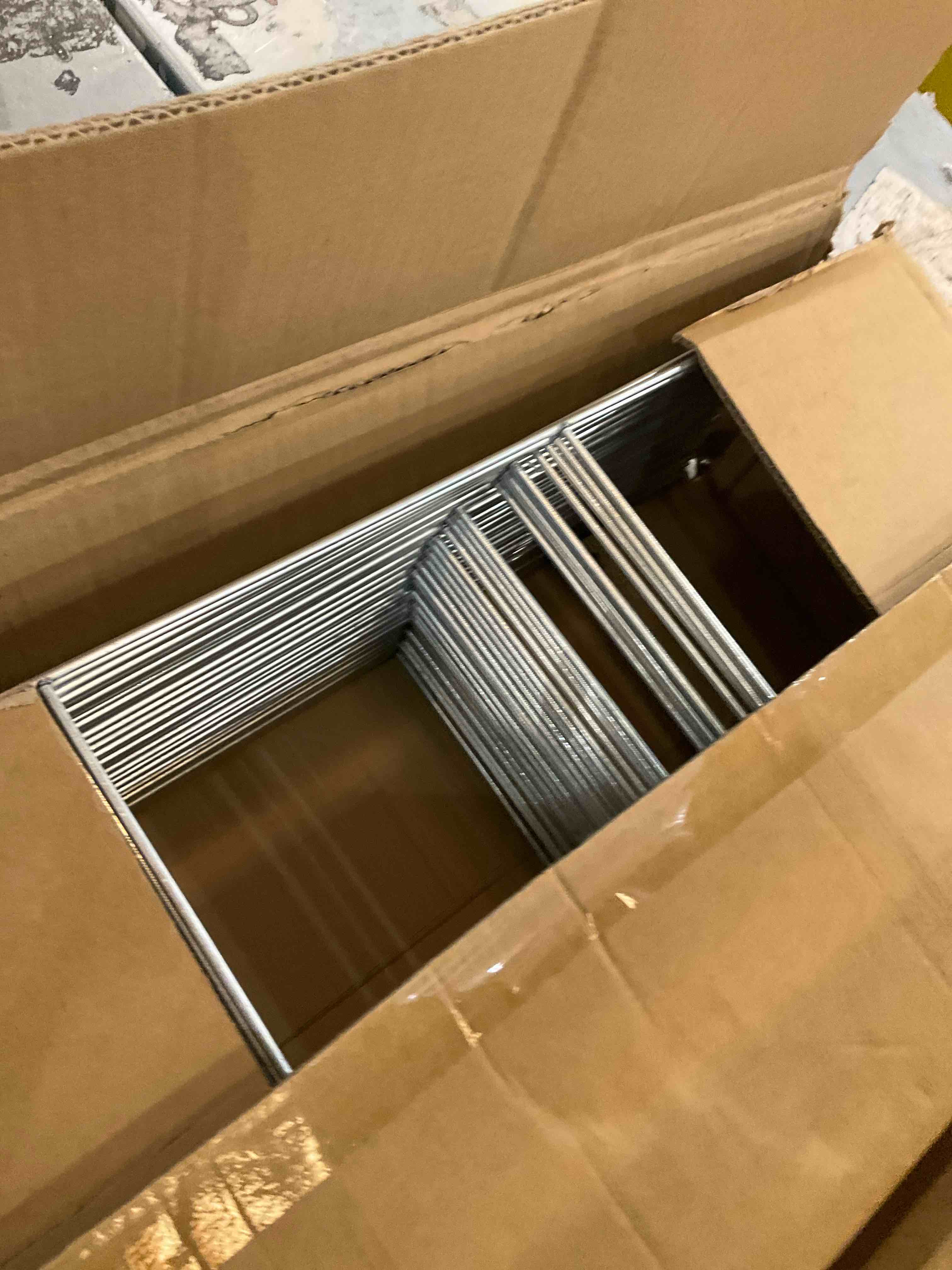 50Pack Metal Yard Sign Stakes,10 x 24 inch Step-Stakes Heavy Duty Metal,9ga H Frame Wire Stakes for 4mm or 5mm Corrugated Yard and Lawn Sign.
