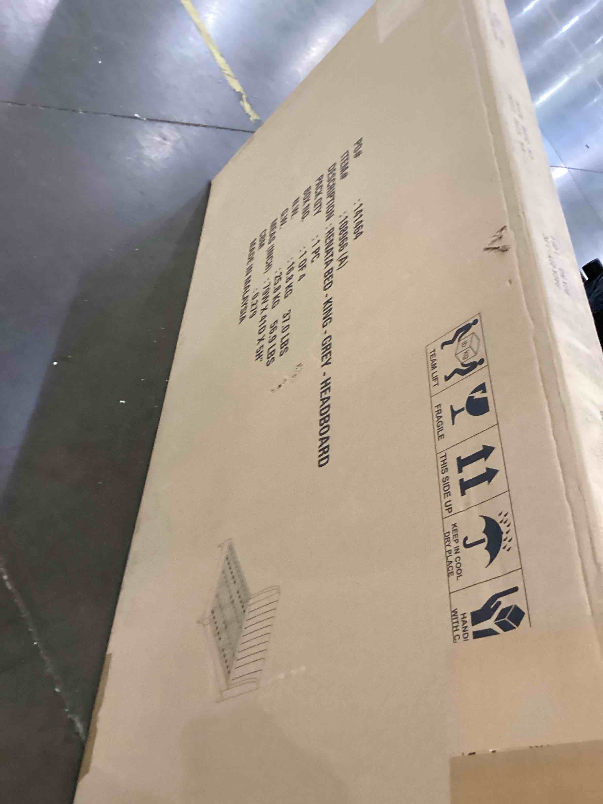 King bed frame headboard, box 1 of 4