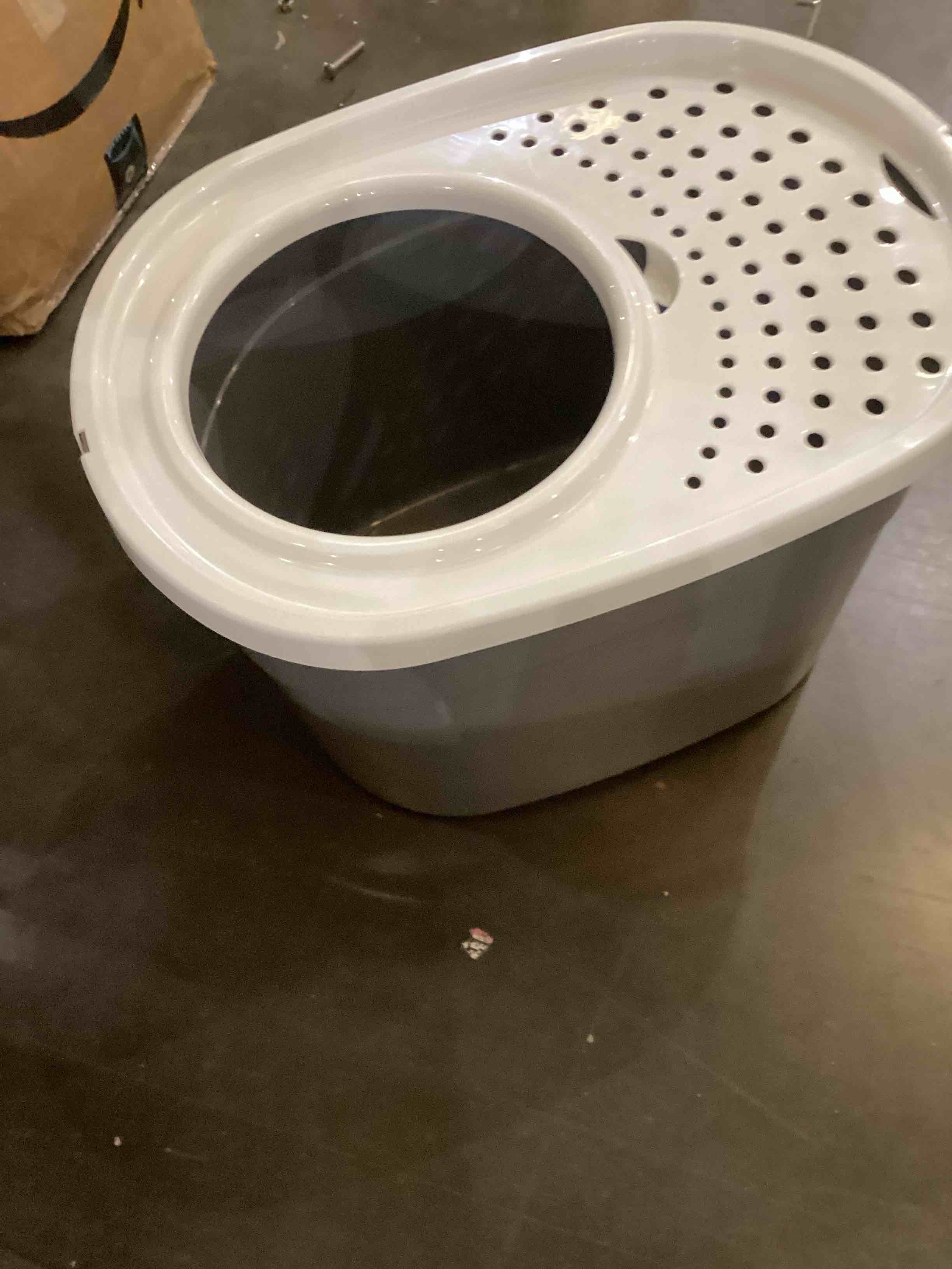Cat Litter Box, Large Top Entry with Litter Catching Lid, Dog