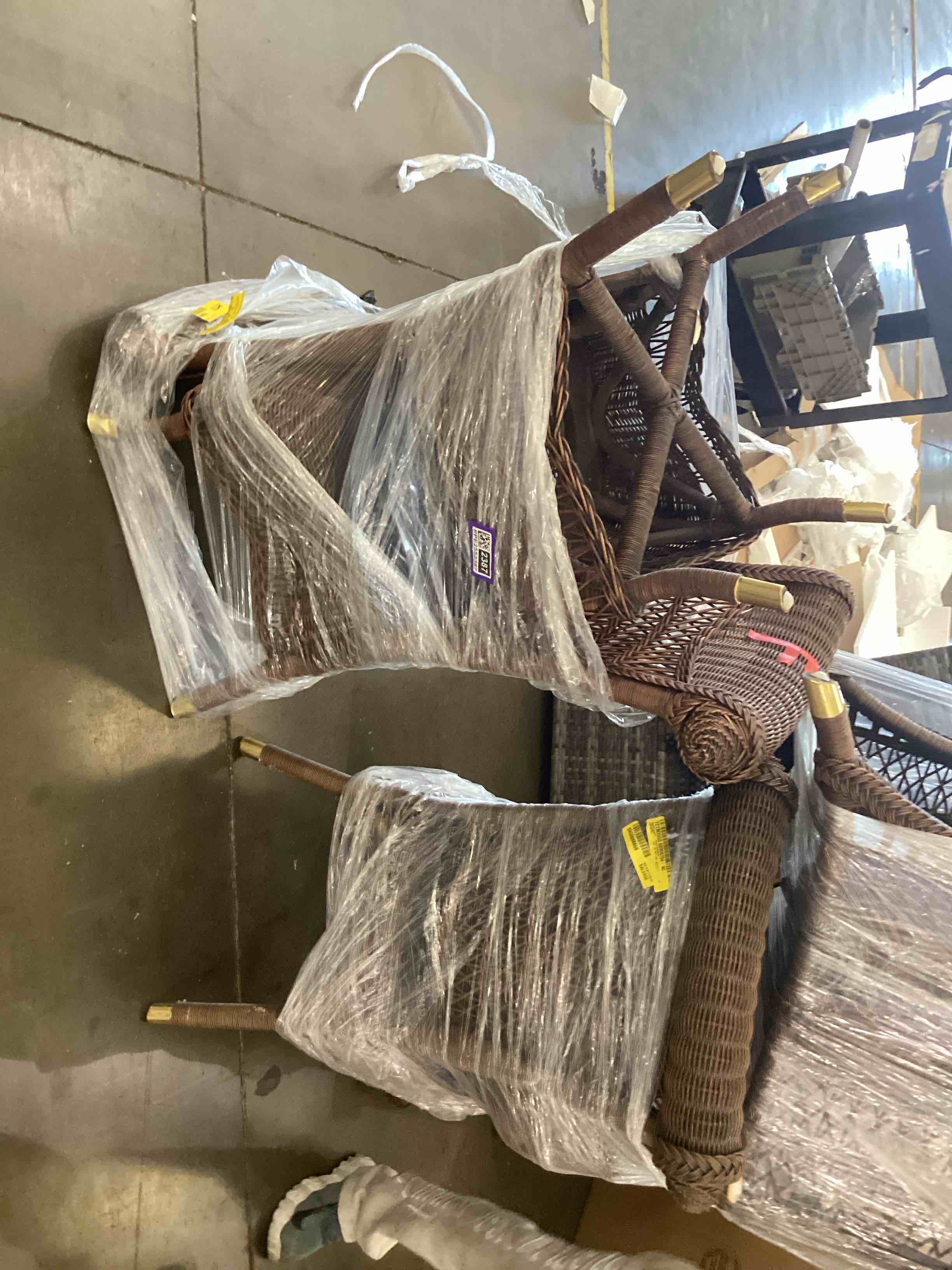 wicker patio furniture set 