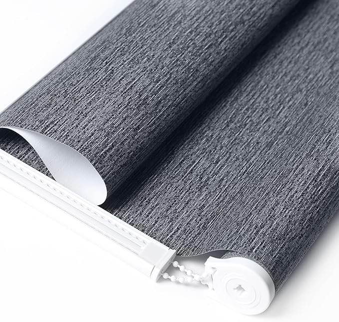 ALLBRIGHT Modern Blackout Roller Window Shades, 51" Wx72 H, Thermal Insulated UV Protection Jacquard Textured Window Roller Blinds for Home, Privacy Roll Down Shades for Windows, Easy to Install