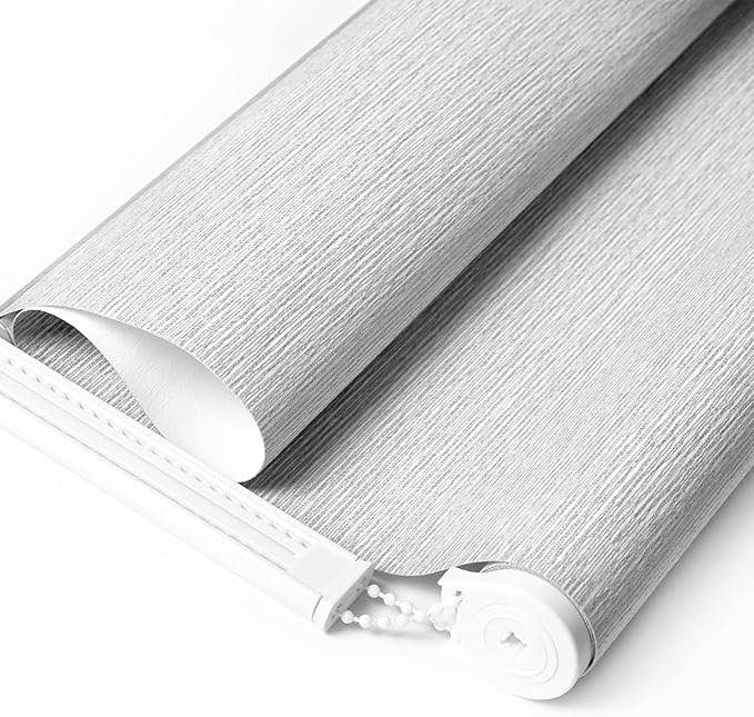 ALLBRIGHT Modern Blackout Roller Window Shades, 51" Wx72 H, Thermal Insulated UV Protection Jacquard Textured Window Roller Blinds for Home, Privacy Roll Down Shades for Windows, Easy to Install