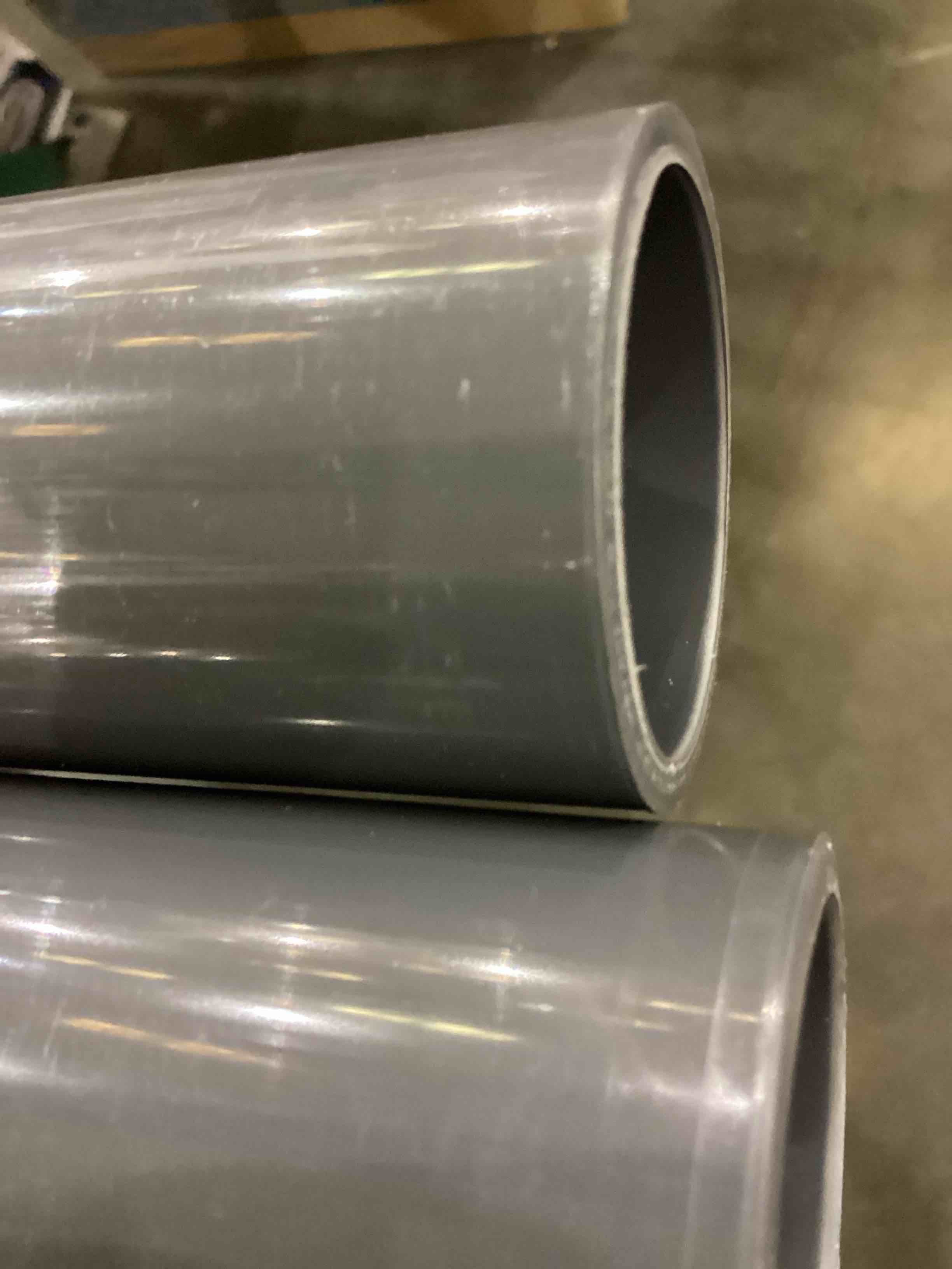 Glooglitter 2 Pack 1-1/2 Inch (1.5") Sch40 PVC Pipe Gray Custom Length 24" DIY Custom Plastic Pipe f
