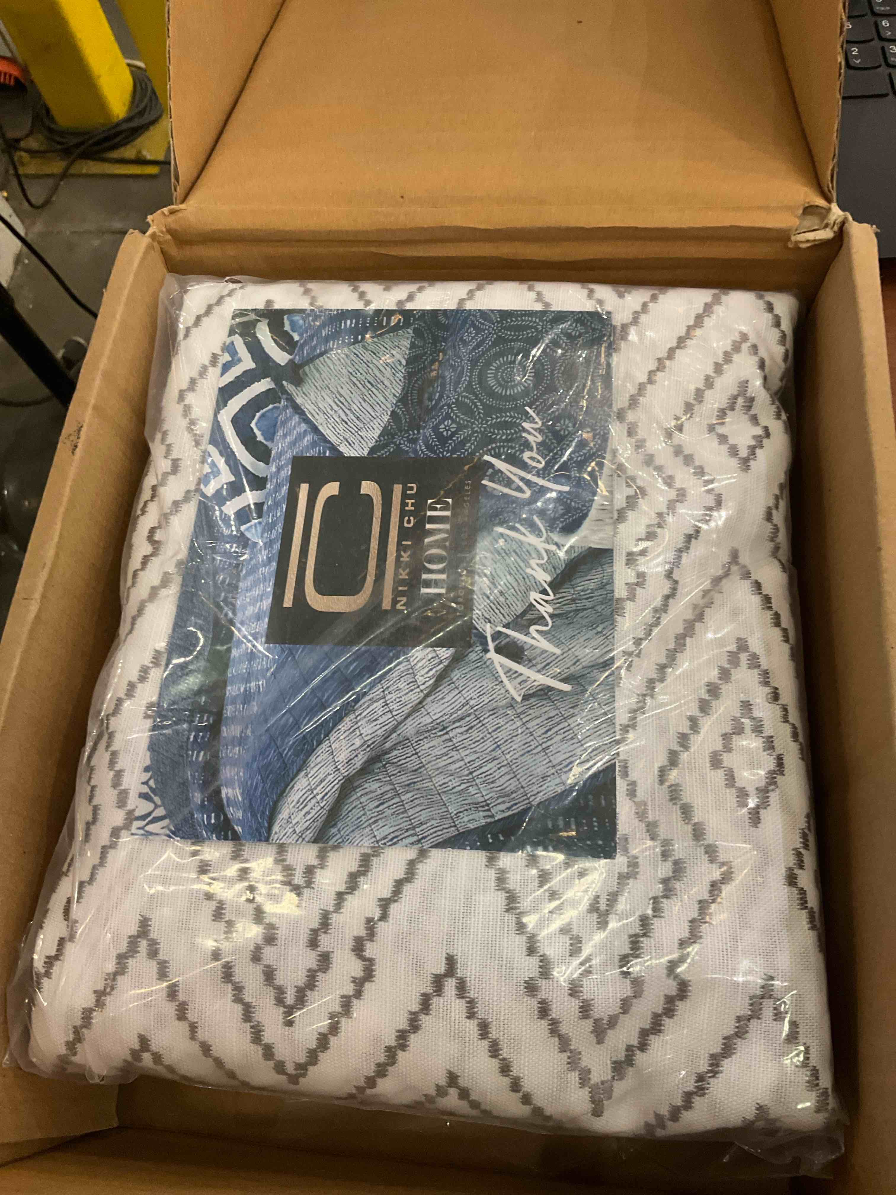 Nikki chu home curtain panel set includes 2 panels Mali grey 42 in x 84 in each 