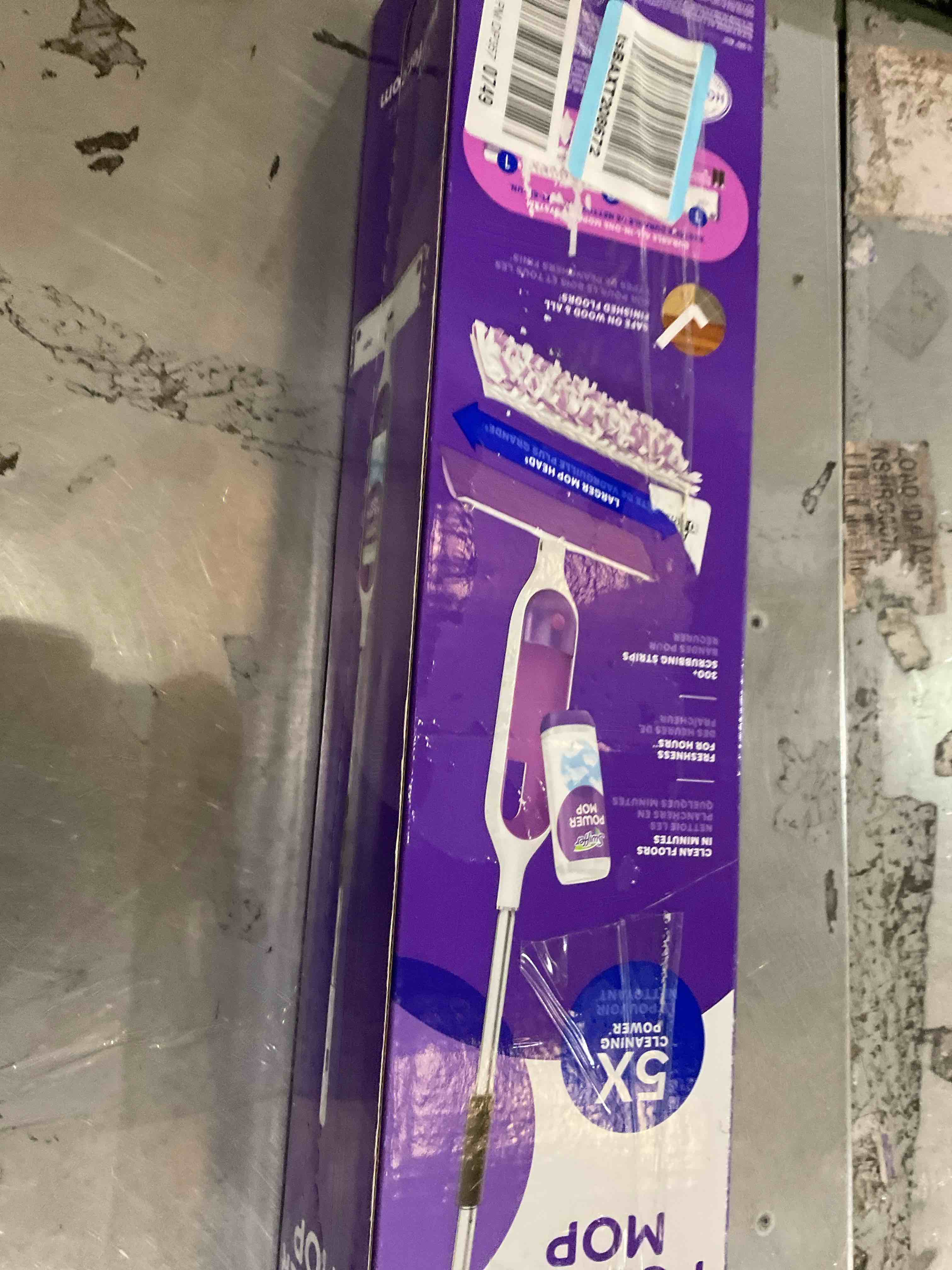 Swiffer PowerMop Multi-Surface Mop Kit for Floor Cleaning, Includes PowerMop, 2 Mopping Pad Refills, 1 Cleaning Solution with Fresh Scent and 2 Batteries