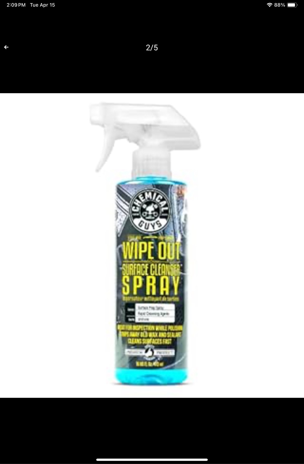 Chemical Guys SPI21416 Wipe Out Surface Cleanser Spray, 16 fl. oz