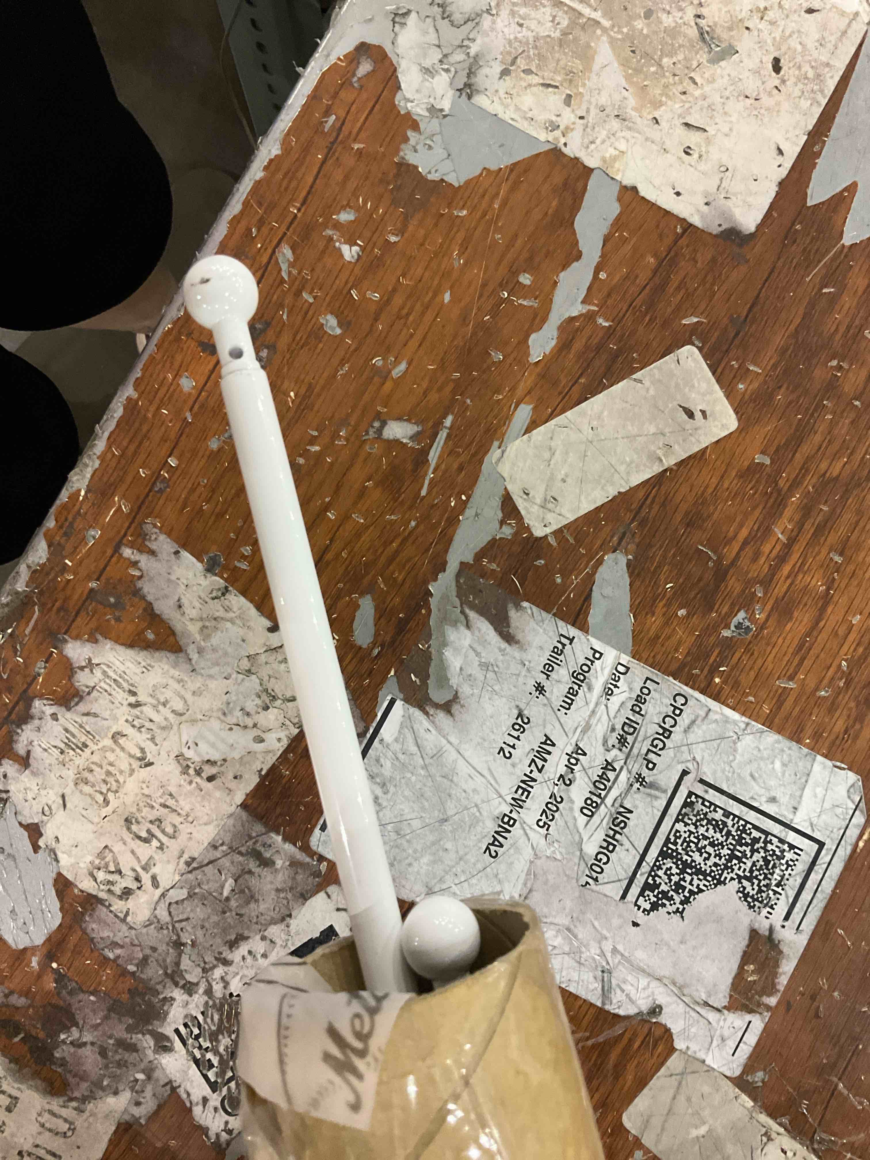 jinchan French Door Curtain Rods White Magnetic Rod No Drill Adjustable Cafe Metal Rod for Front Door Patio Hard Ware Multi-Use Four Adhesive Hooks Tool for Tier Curtain 26 to 48 Inch White 26 - 48 inch