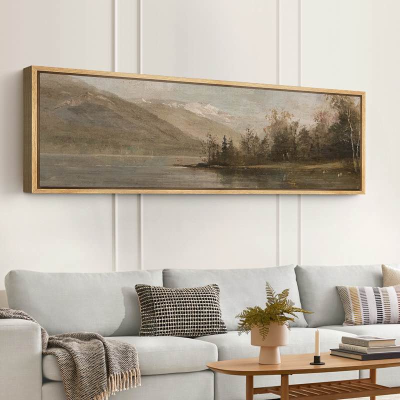 Serene Abstract Landscape Extra Large Framed Wall Art Oversized Canvas Print