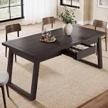 55" Wood Dining Table, Kitchen Dinner Table