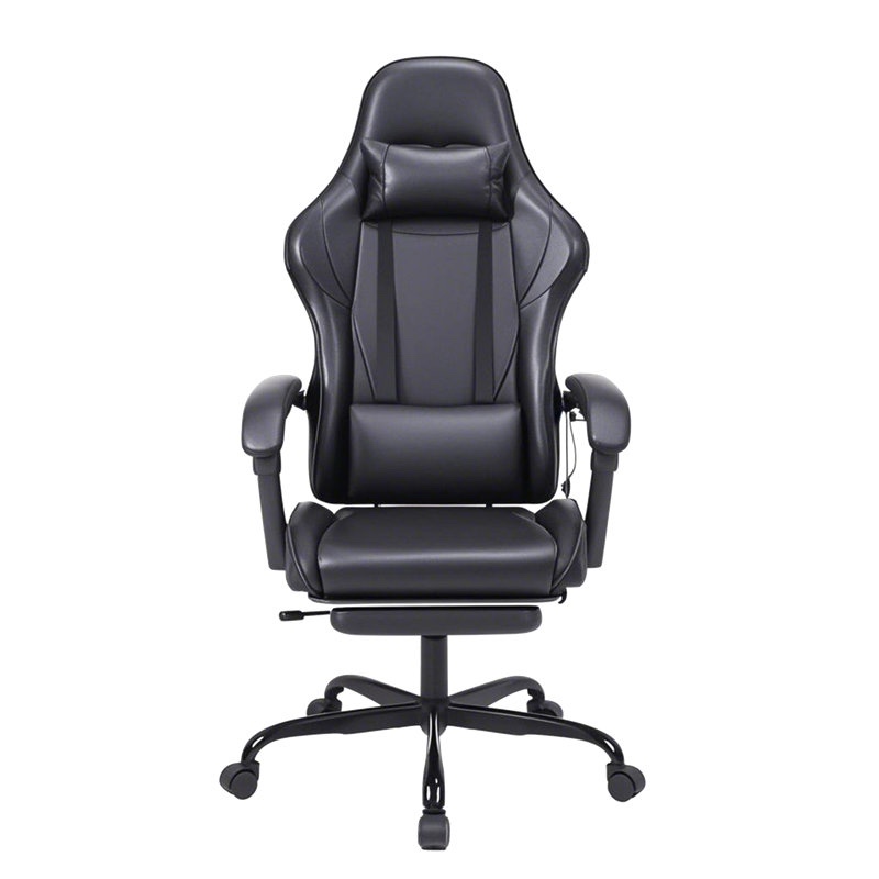 Adjustable Reclining Ergonomic Faux Leather PC & Racing Game Chair with Massage Function