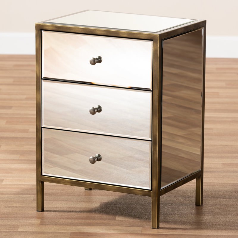 Rousseau 3 Drawer Nightstand