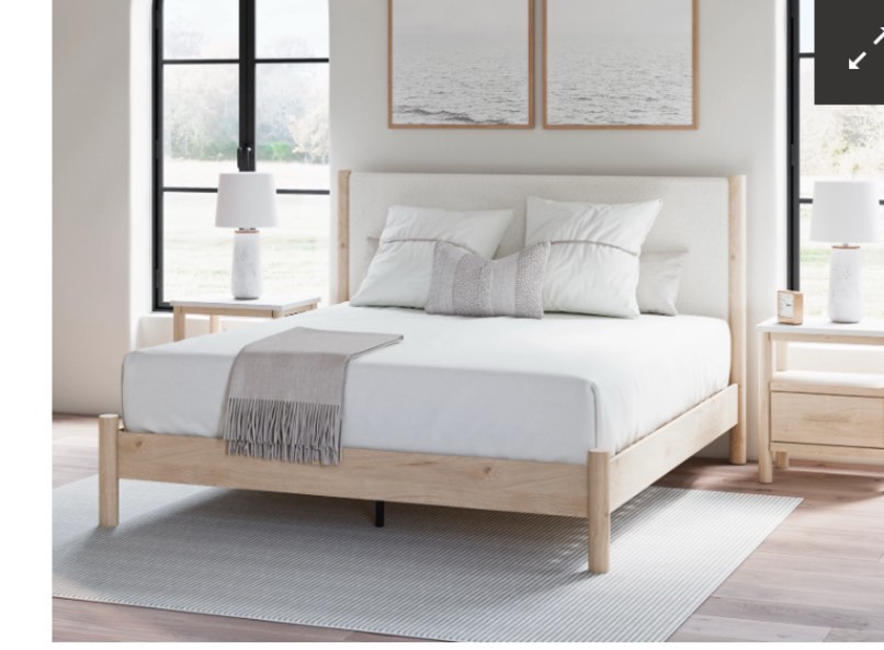 Condition photo showing As Is for king size upper holster bed frame