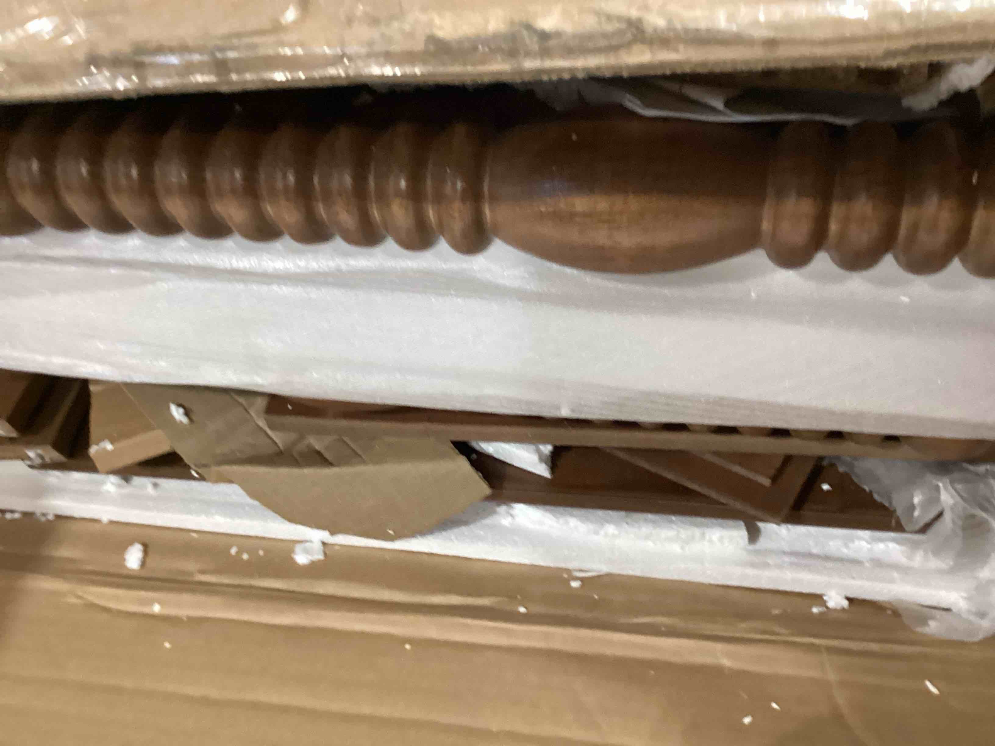 Modern Farmhouse Easy Assembly Dark Brown 6-Drawer 54 in. Solid Wood Spindle-Detailing Dresser