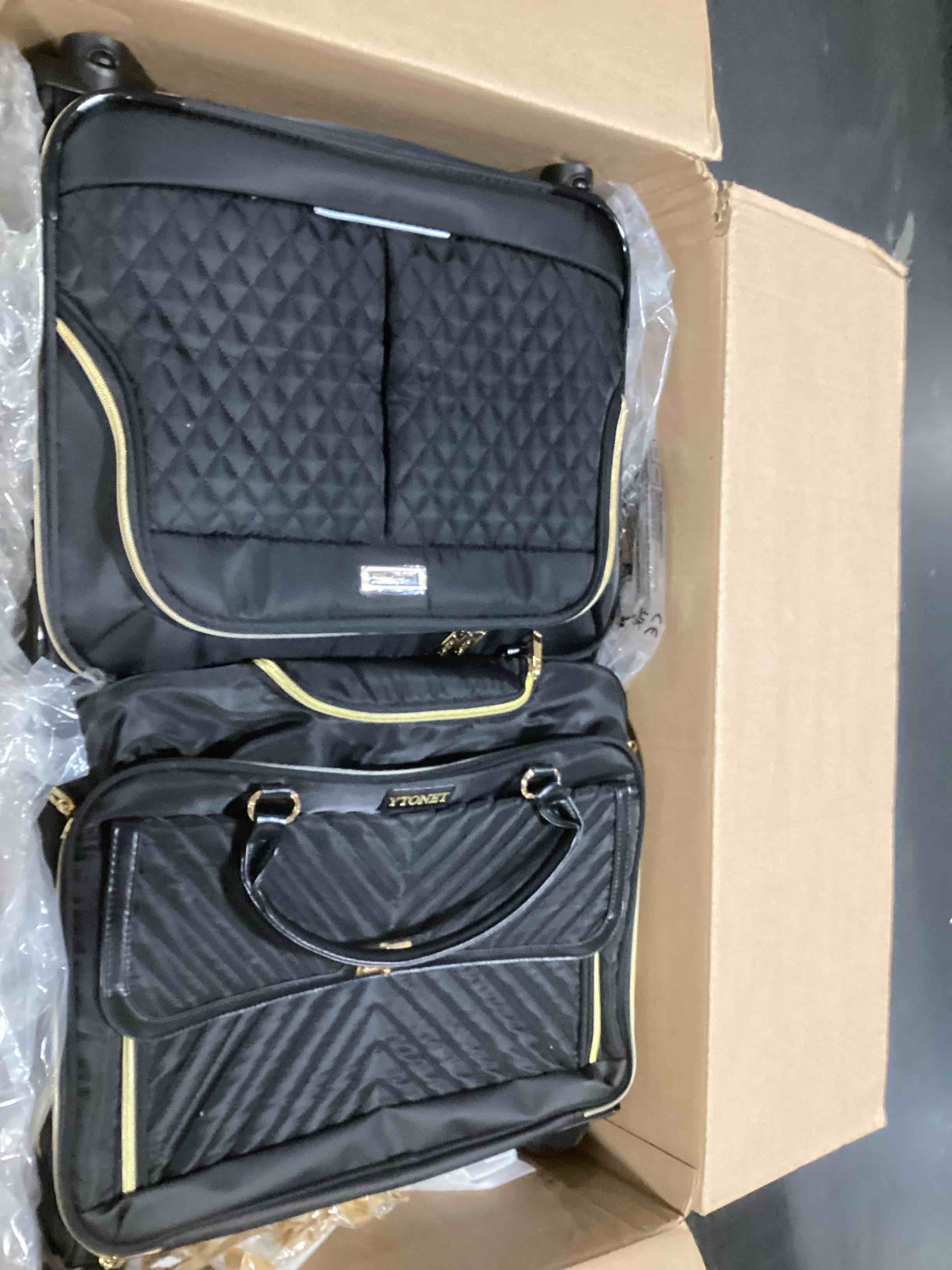 Lekebobor Rolling Laptop Bag Rolling Laptop Briefcase on Wheels for Women Fits Up to 15.6Inch comput