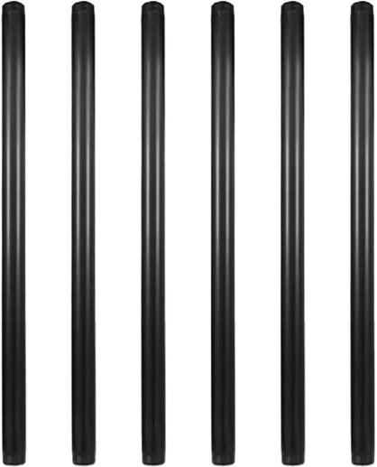 GeilSpace 6 Pack 3/4" × 20" Pre-Cut Black Metal Pipe, Industrial Steel Fits Standard Three Quarters Inch Black Threaded Pipes and Fittings - Vintage DIY Industrial Shelving (3/4" × 20", Black)