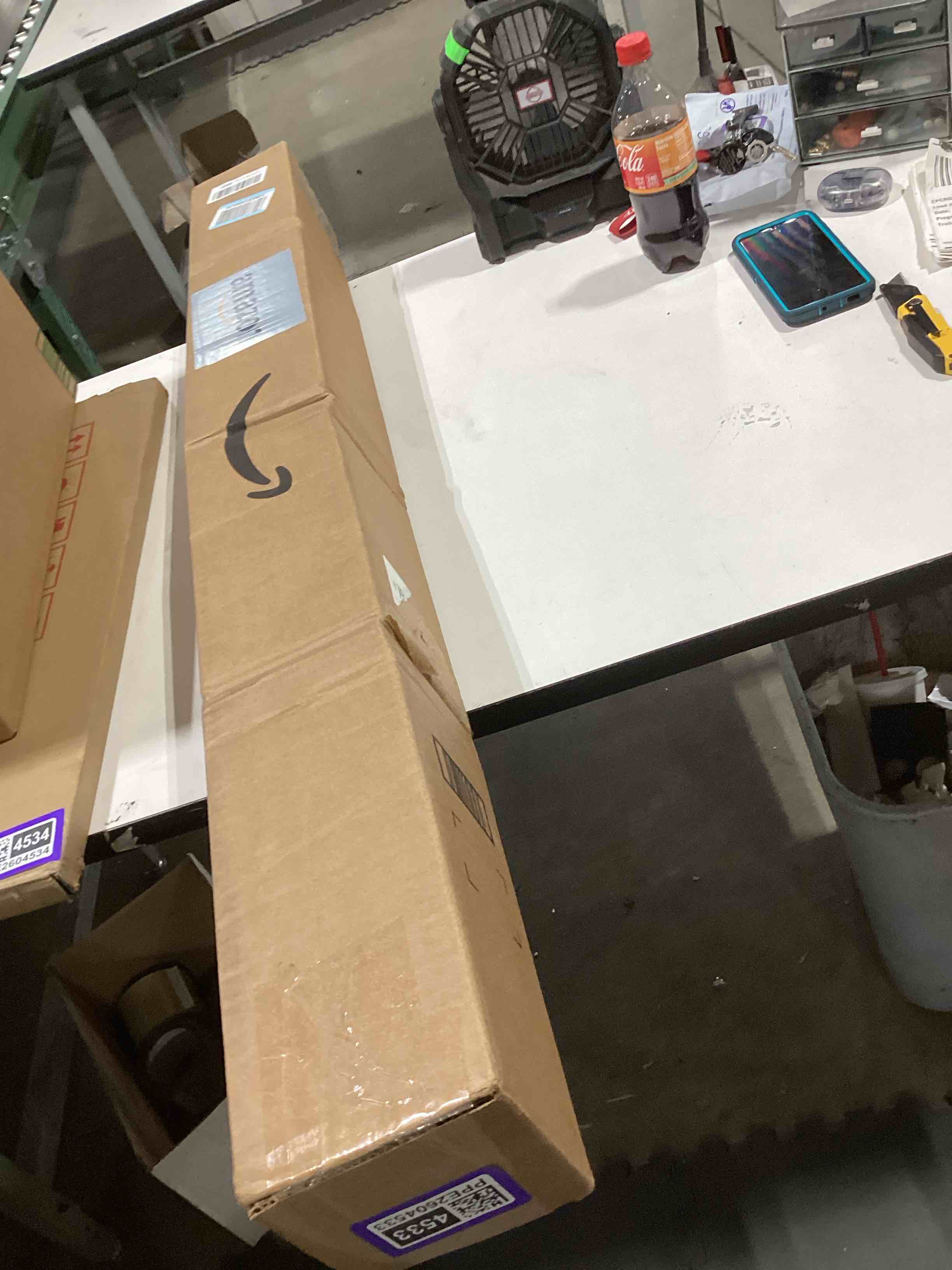 Condition photo showing Good Condition for Cordless Blackout Roller Shades Blinds for Windows Free-Stop,Pull Down Room Darkening with Valance,Thermal Insulated Woven Fabric Window Door Blinds for Home,Office,Grey 34" W x 72" L