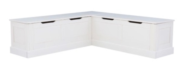 Norah Backless Corner Nook White 1 Box
