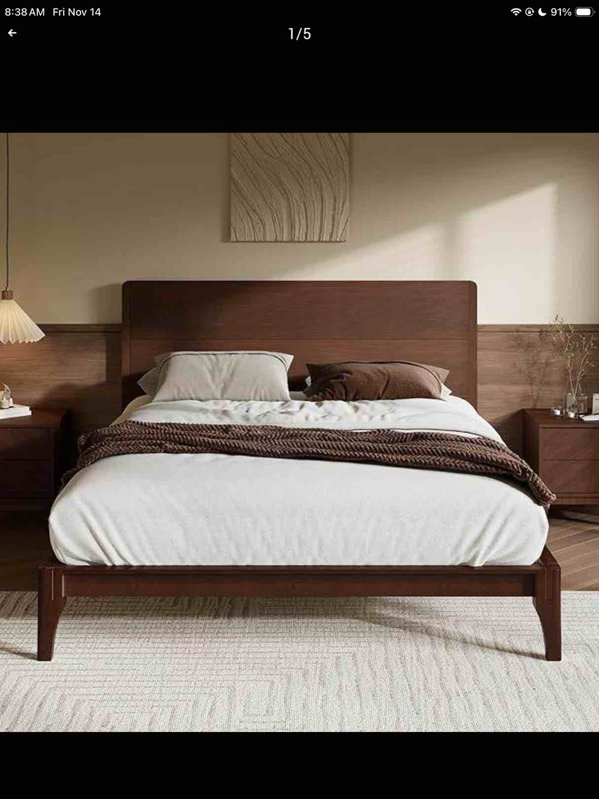 Infinity Modern Post And Beam Platform Bed ( Queen ) 