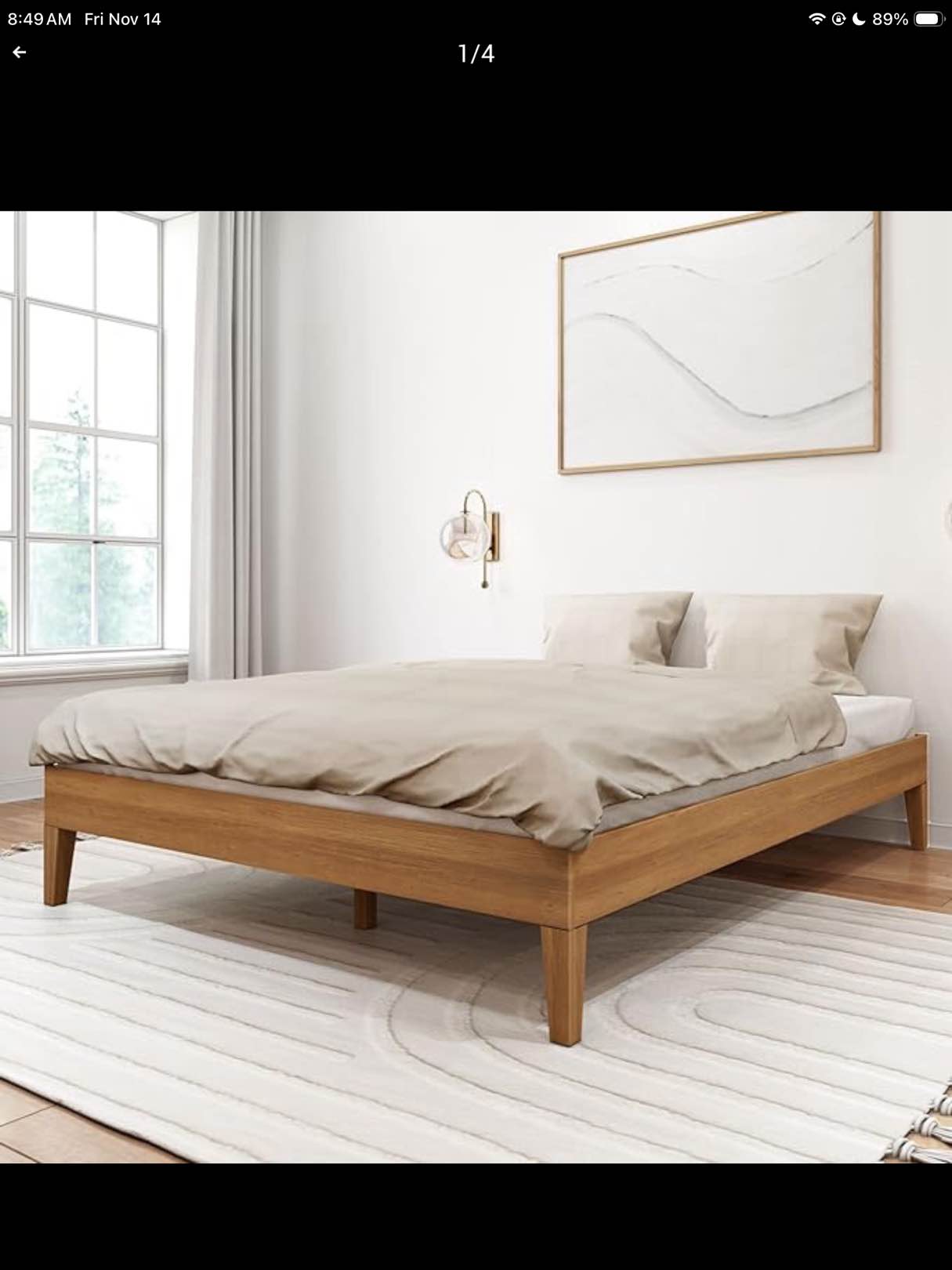 Infinity Modern Post And Beam Platform Bed ( Full ) 