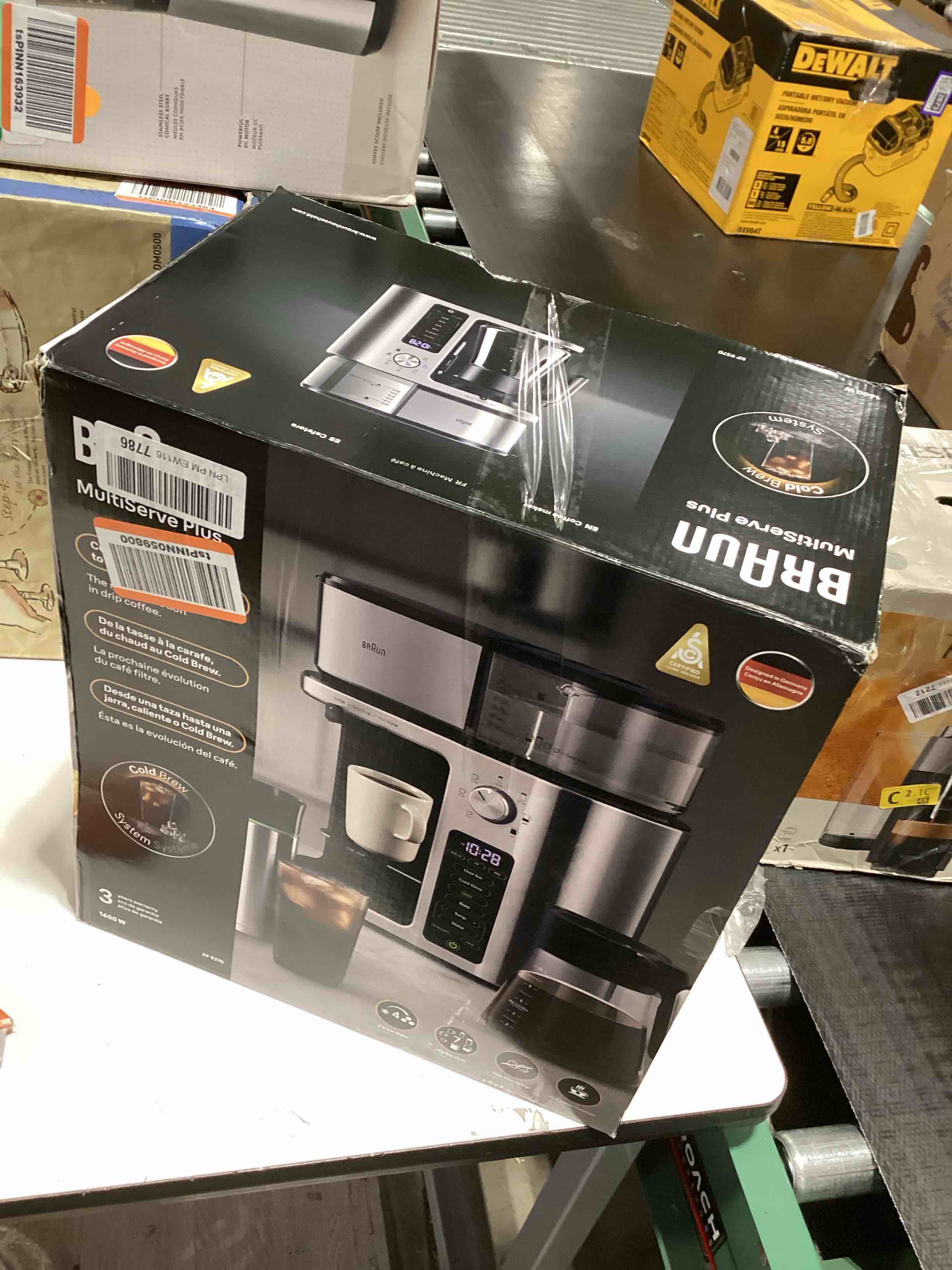 Braun MultiServe Plus 10-Cup Drip Coffee Maker - Hot & Cold Multi-Serve Brewer with Timer and Auto S