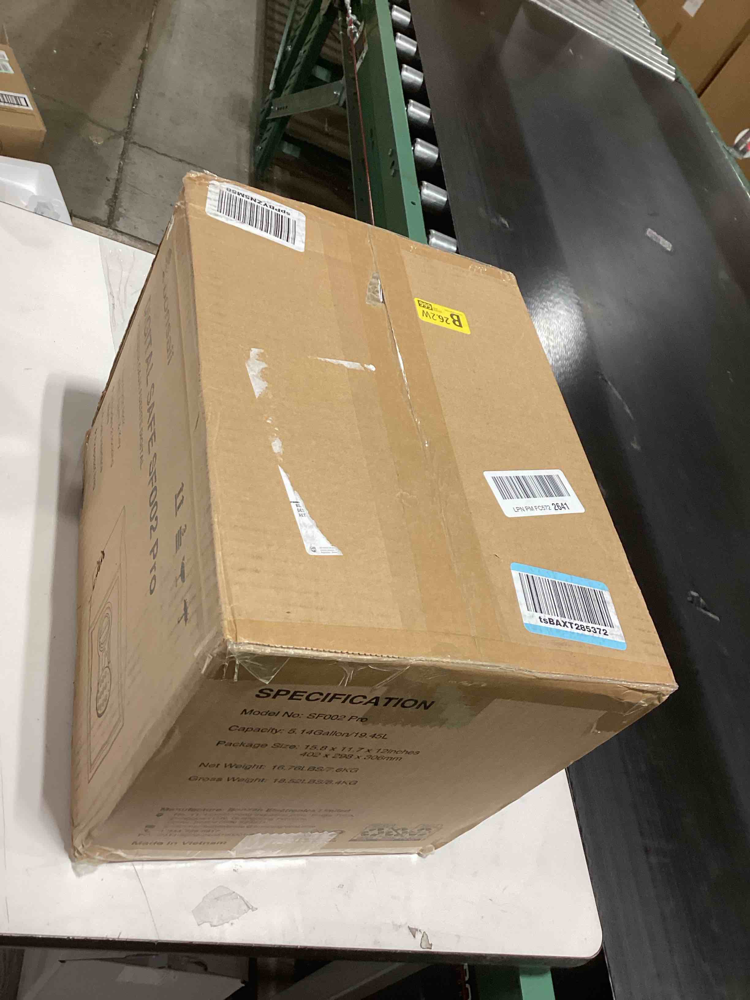 Bonsaii Safe Box with Fireproof Bag, Home Safe with Removable Shelf for Money Documents Jewelry Valu