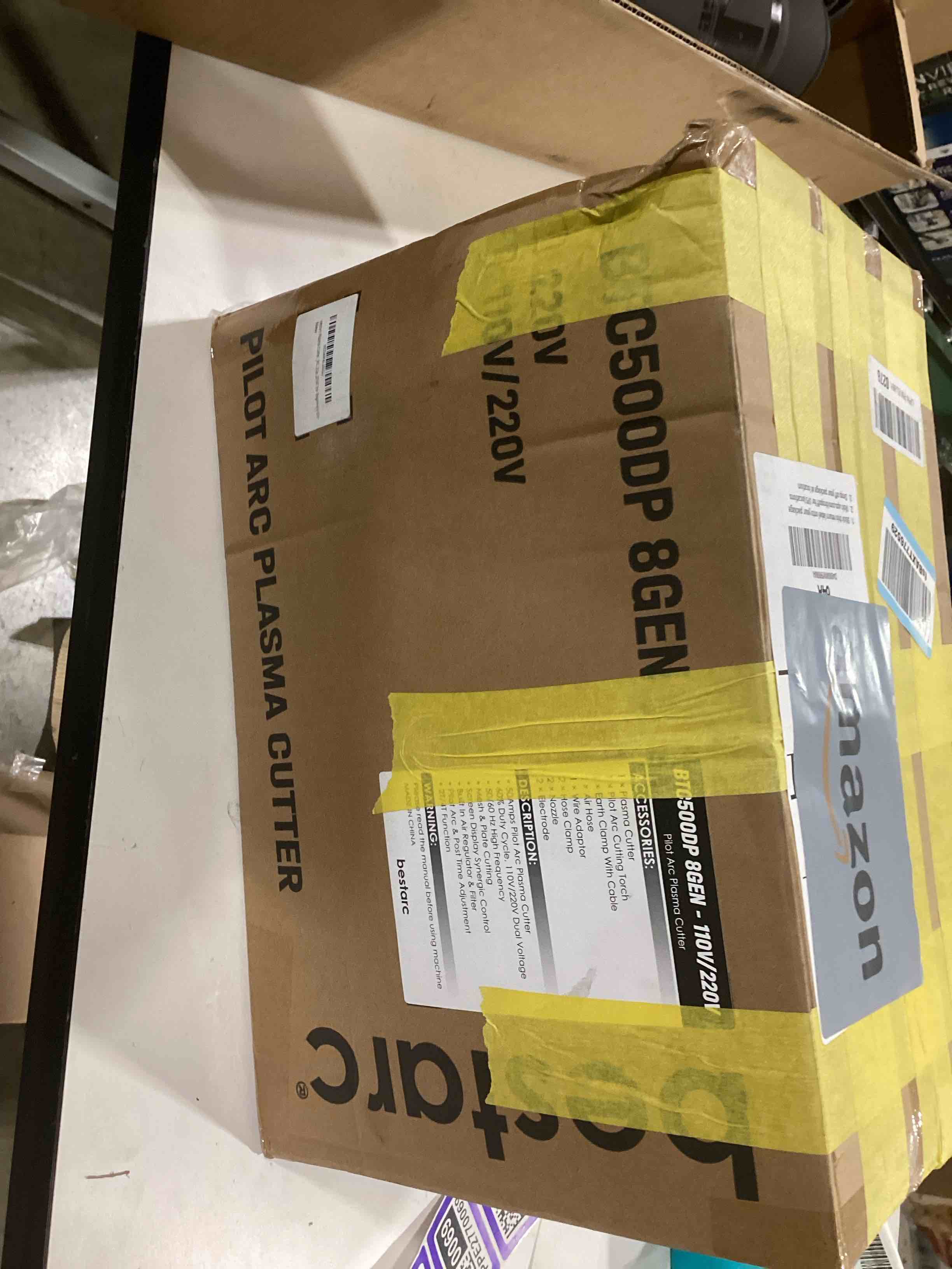 plasma cutter, [blow back pilot arc][large led][air sensor] 60a non-hf bestarc plasma cutter machine 110v/220v dual voltage, 5/8" clean cut 4/5" max cut, post flow, 2t/4t for beginners diy