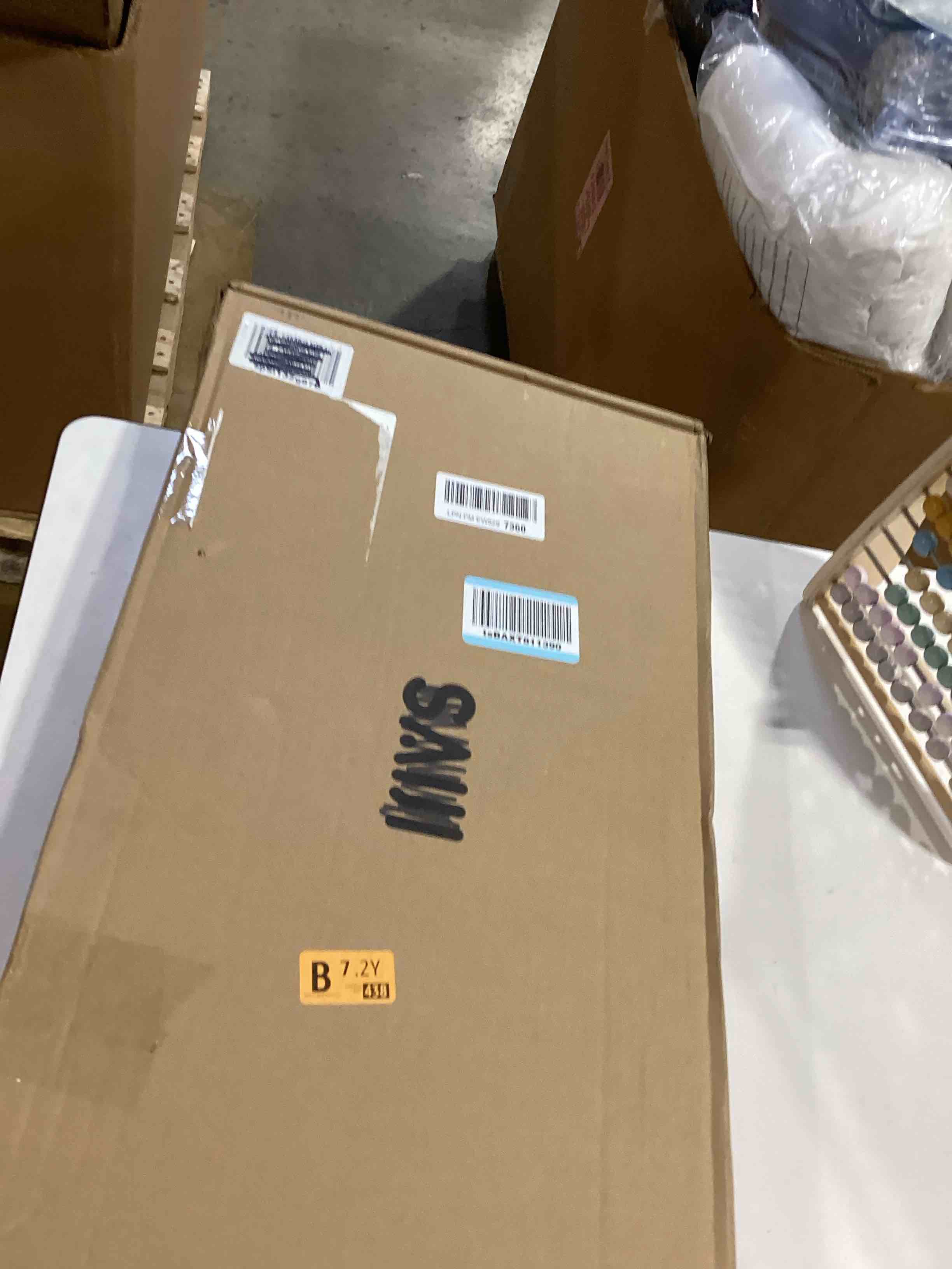 amazon basics adjustable tray table lap desk fits up to 17-inch laptop, large, 13"x24", cream