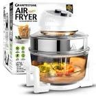 not tested used dirty 16Qt Extra Large Glass Air Fryer Non Toxic – Family Sized 4 in 1 Cooker with 3 Cooking Sections, Stainless Steel Racks for French Fries, Chicken, No Preheat, Self Cleaning, Dishwasher Safe