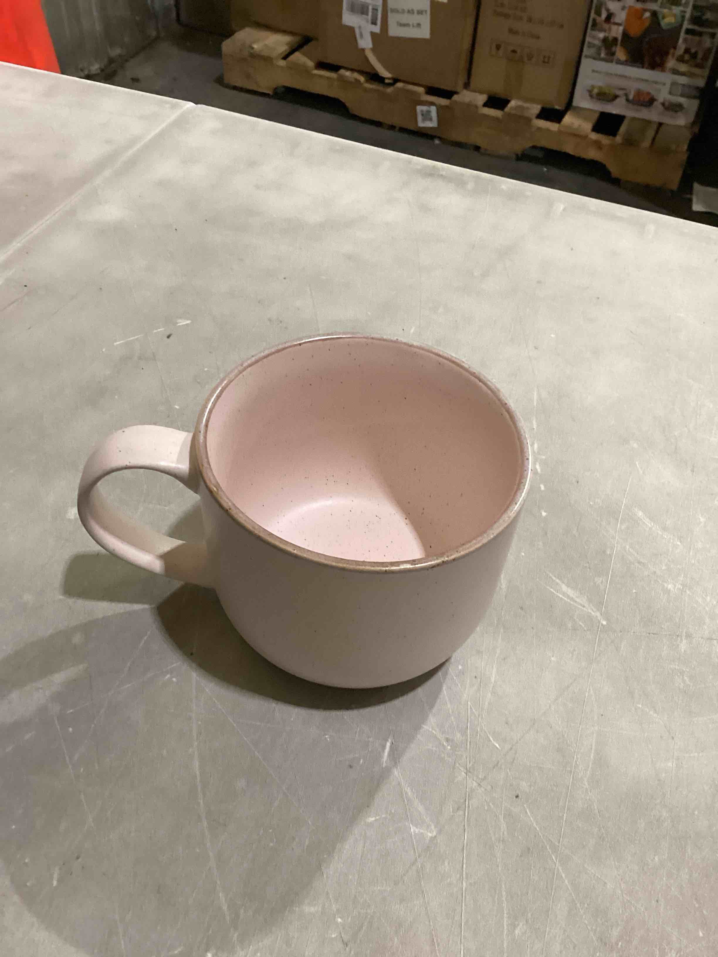 Maison Neuve Riverside Collection 4-Piece Mug Set - 19 Oz.Hand Crafted Ceramic Stoneware Mug Set, Modern Dining Mugs, Large & Multipurpose Shape Mugs, Microwave & Dishwasher Safe - Rosewater Pink