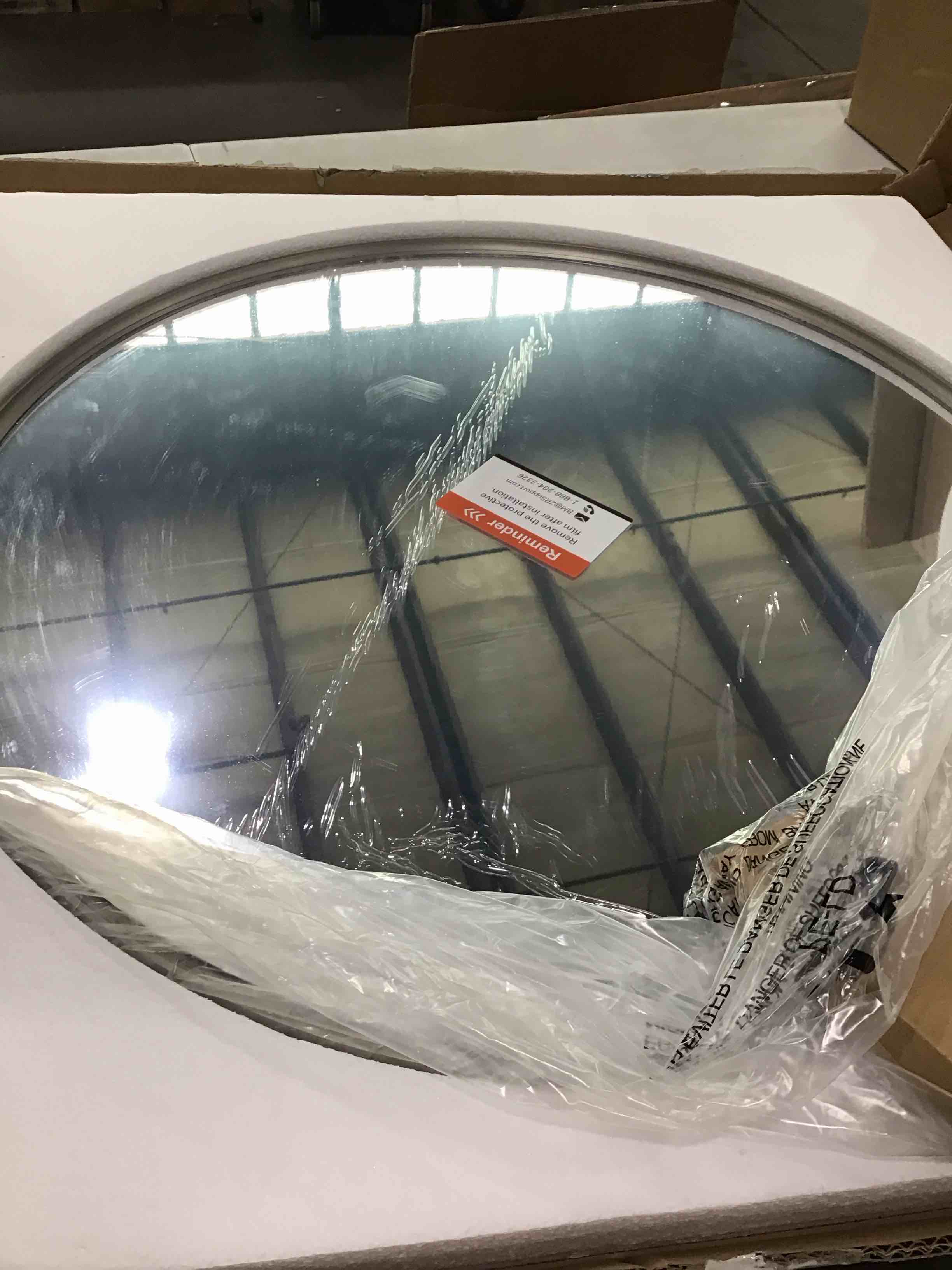 TETOTE Round Mirror 24 Inch Brushed Nickel - Circle Wall Mirror for Living Room, Bathroom, Over Sink, Bedroom, Entrance 24"L x 24"W Round Brushed Nickel