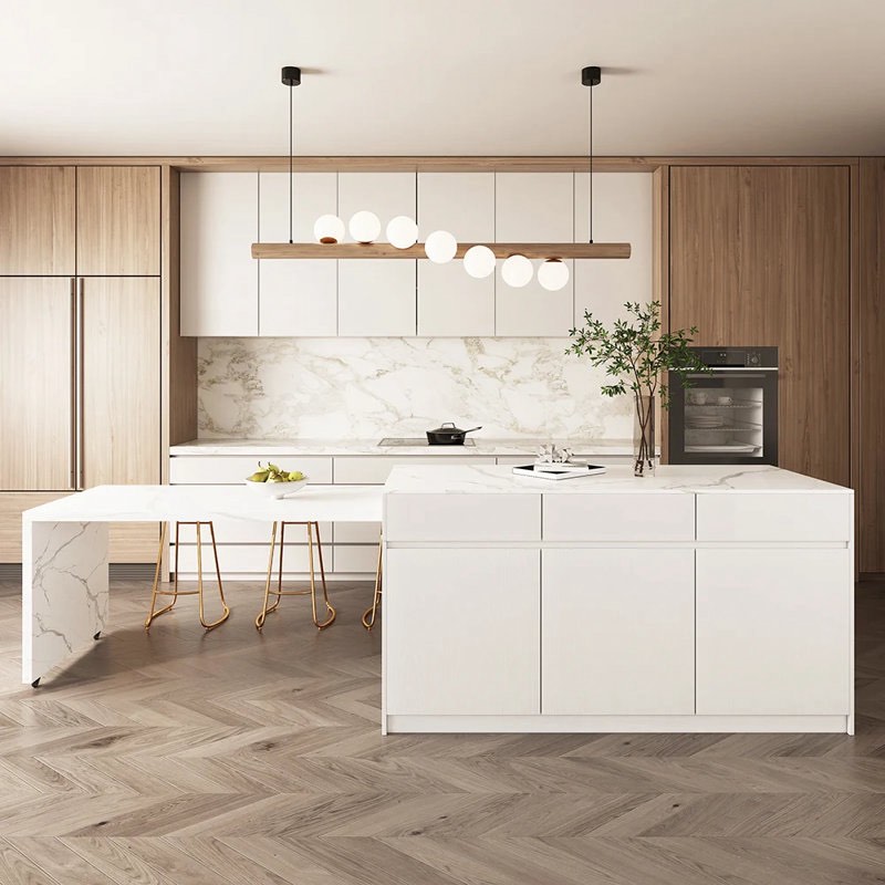 *SIMILAR TO STOCK PHOTO* 81"-106" Expandable Kitchen Island with Manufactured Wood Top - Adjustable Storage Cabinet for Modern Farmhouse & Open-Concept Kitchens