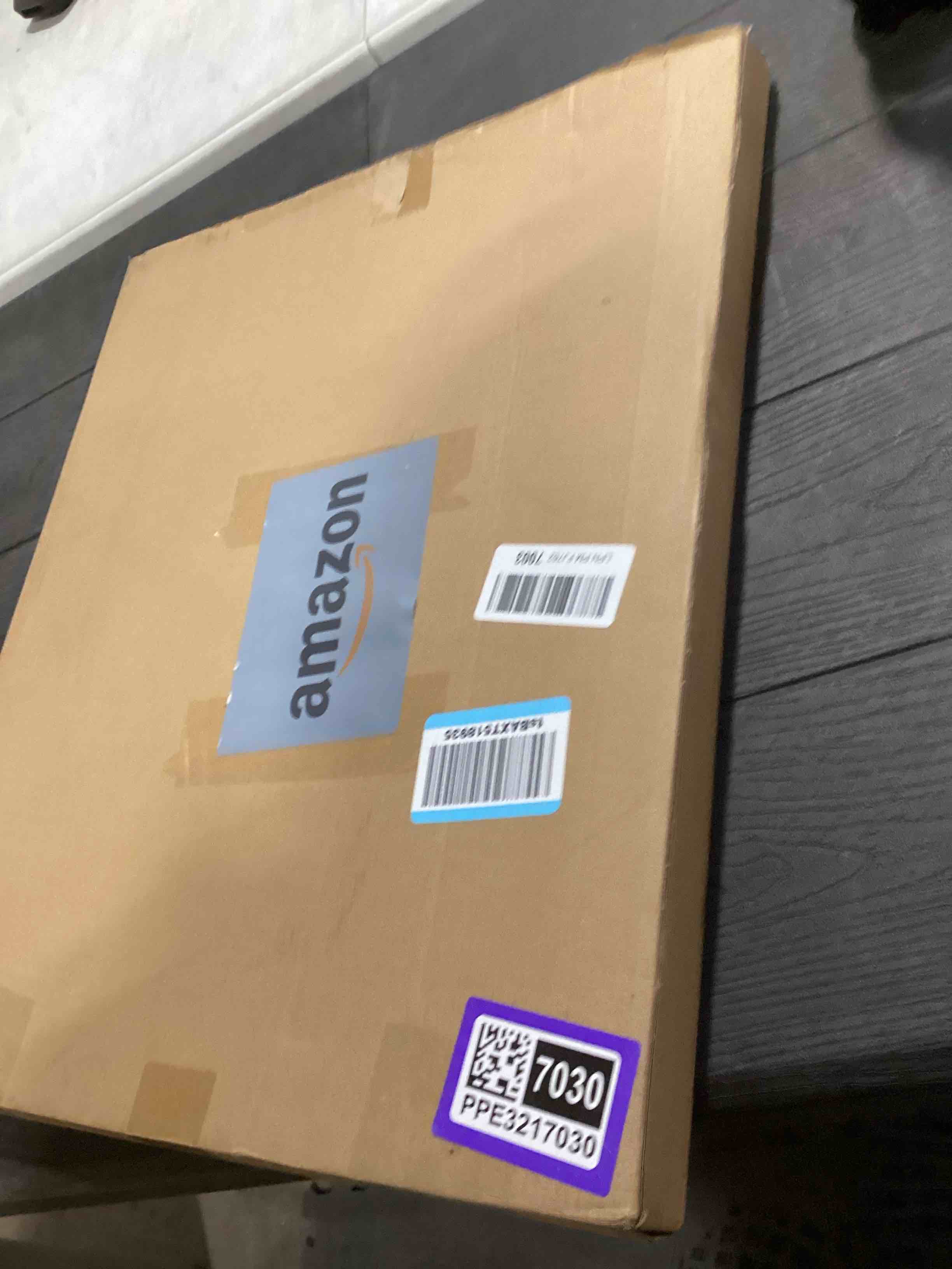 Condition photo showing As Is for 22 x 18 Inches Extra Large Solid Wood Serving Tray for Tea Coffee Table Snack Food Meals Serving Plate Kitchen Party Bar Breakfast Server with Raised Edges Black Wooden Decorative Ottoman Tray