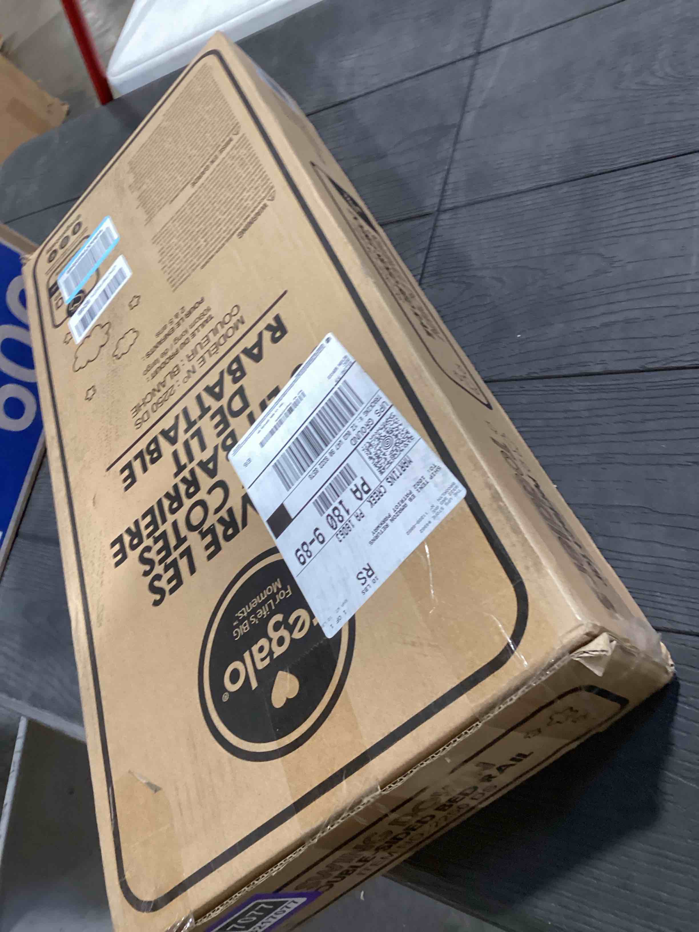 Condition photo showing As Is for Regalo Swing Down Bed Rail Guard, with Reinforced Anchor Safety System 43 Inch